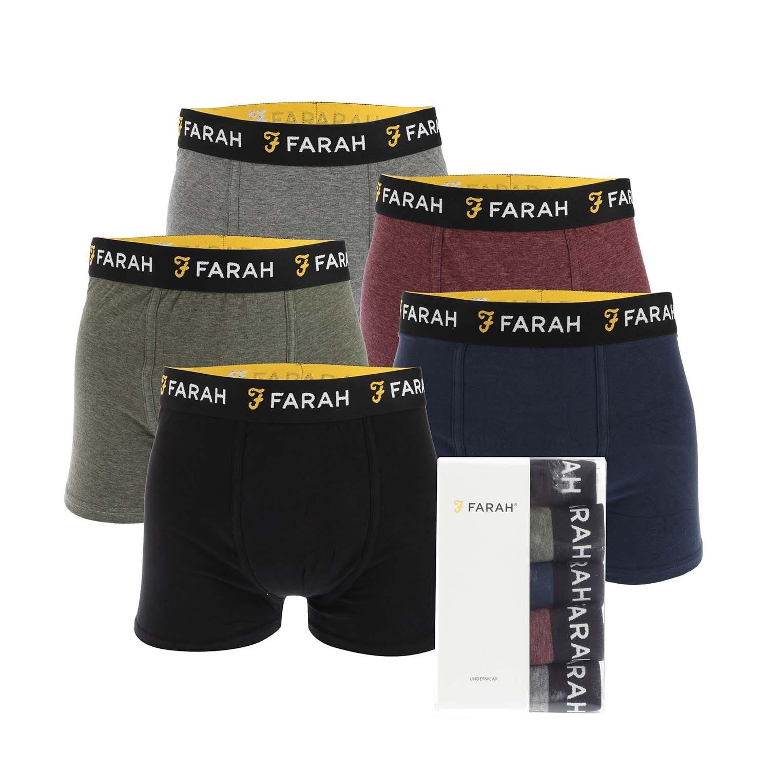 Multi Colour - Farah - Bossert 5 Pack Boxer Shorts
