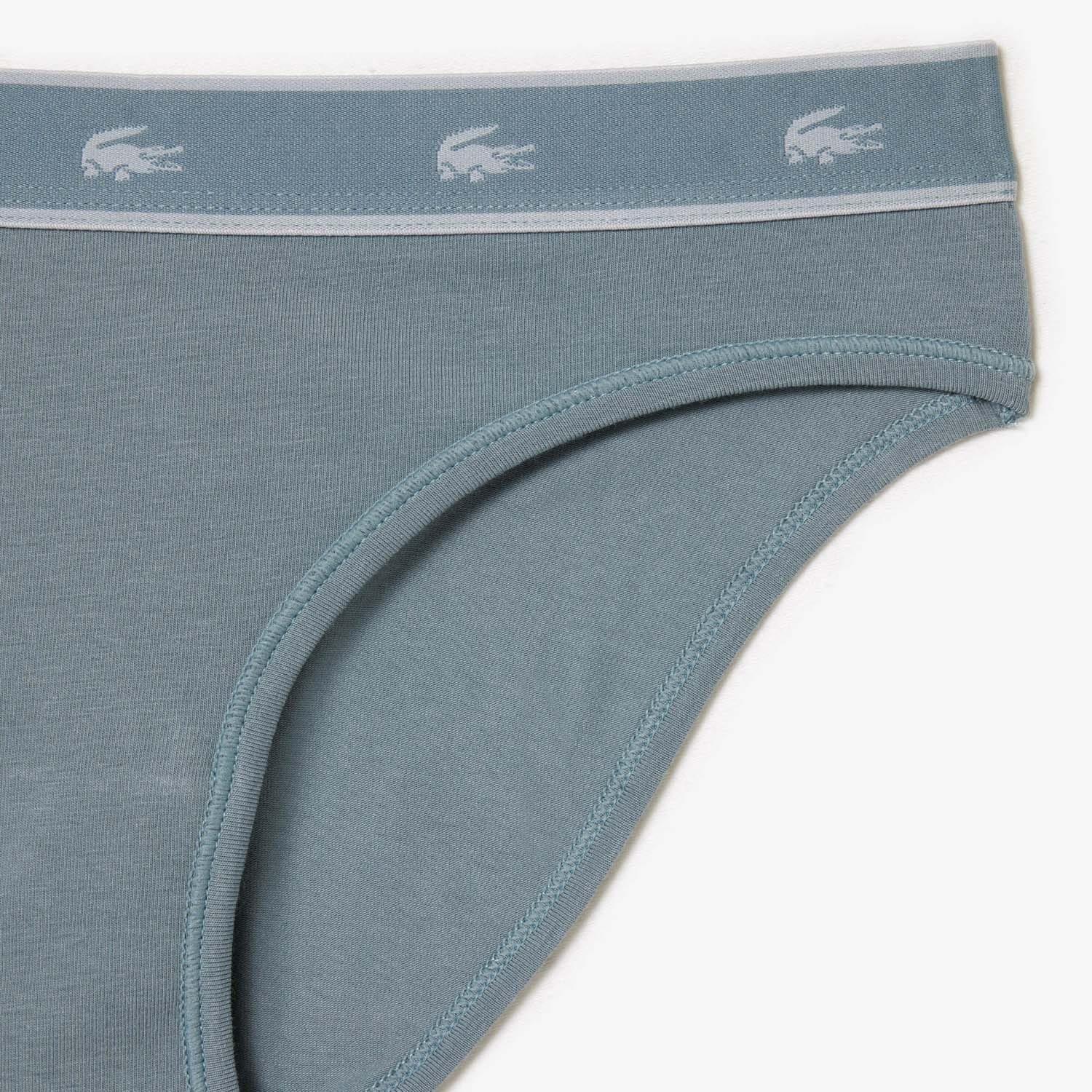 Silver - Lacoste - Stretch Cotton Briefs - 2