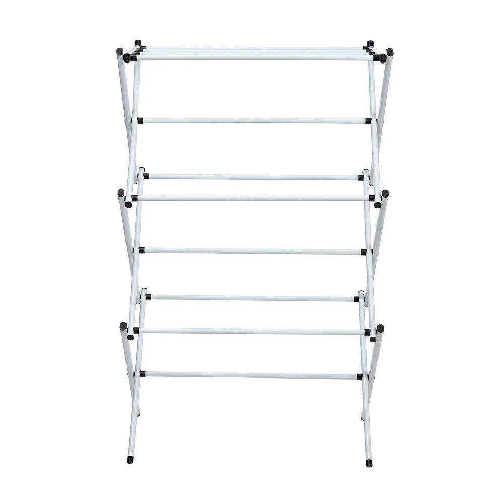 White - LIFE IDEAS - Foldable Clothes Drying Rack Clothes Airer - 3