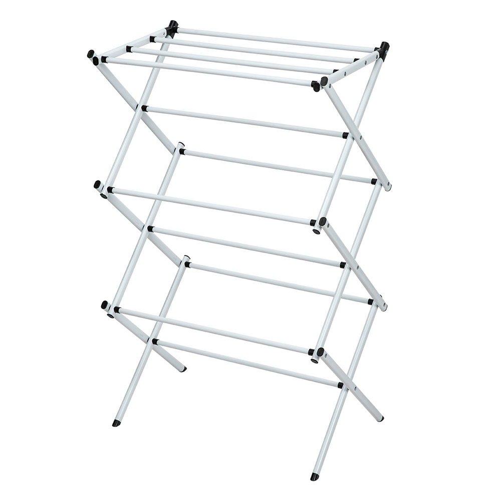 White - LIFE IDEAS - Foldable Clothes Drying Rack Clothes Airer - 4