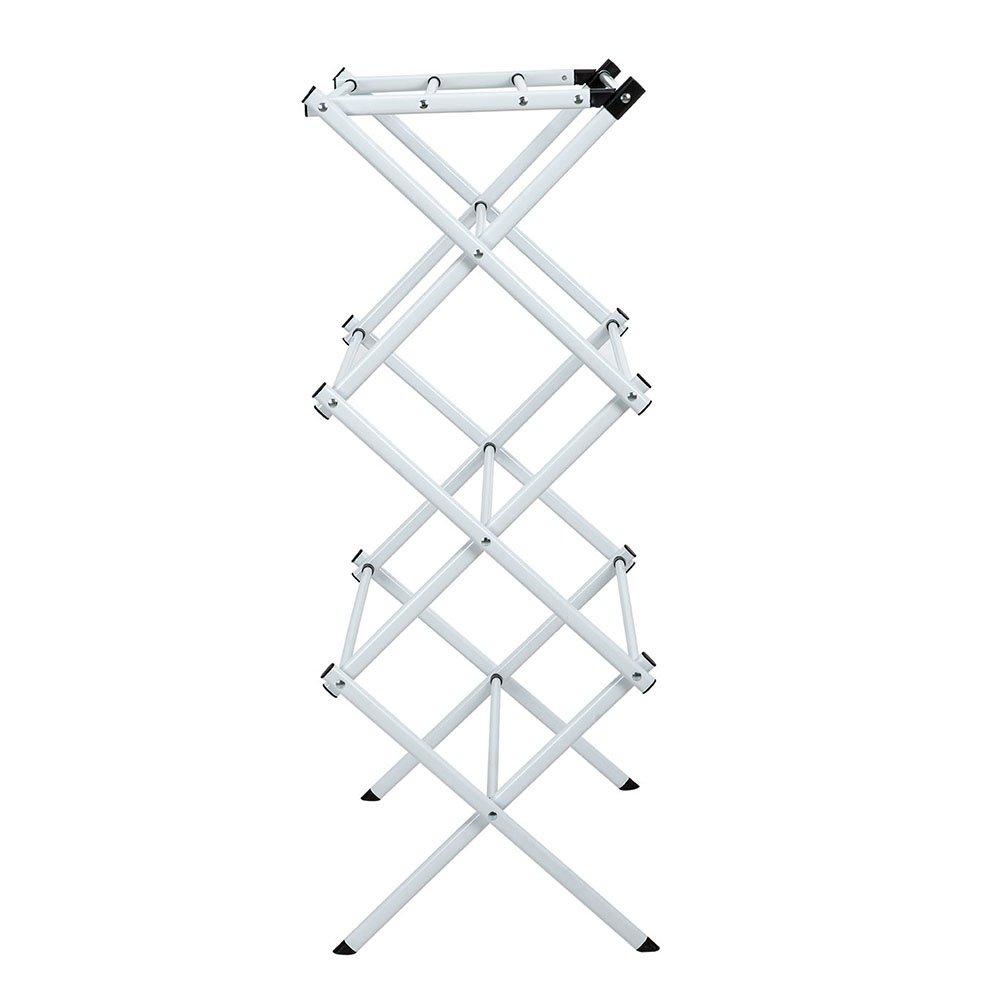 White - LIFE IDEAS - Foldable Clothes Drying Rack Clothes Airer - 5