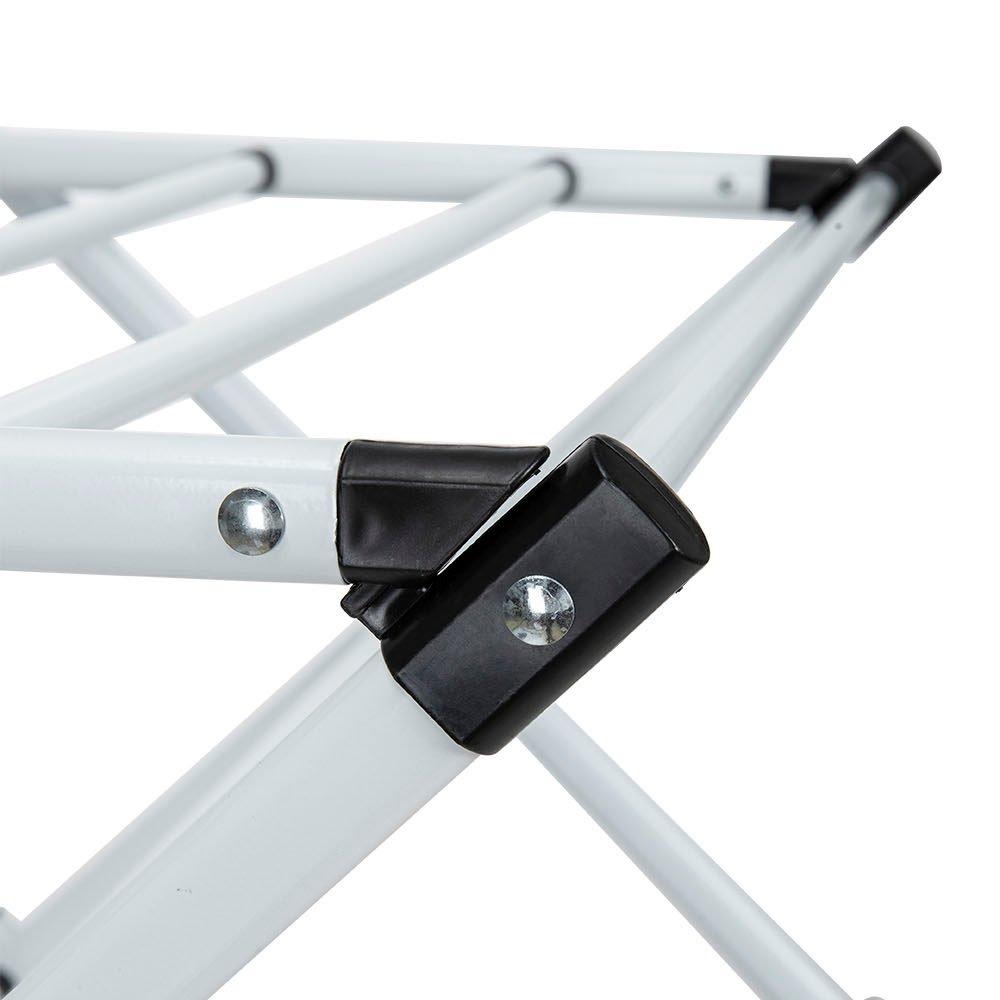 White - LIFE IDEAS - Foldable Clothes Drying Rack Clothes Airer - 7