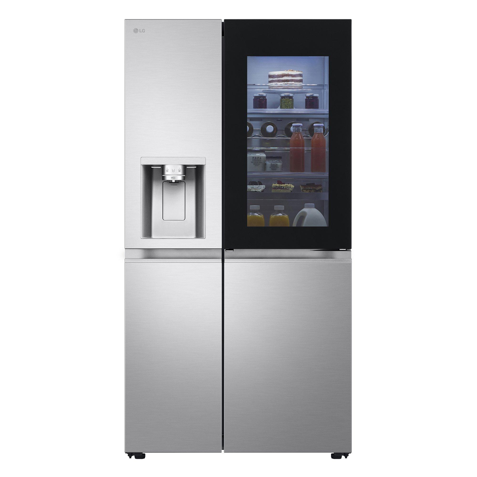 Brushed Steel - LG - InstaView™ American Style Smart Fridge Freezer - 2