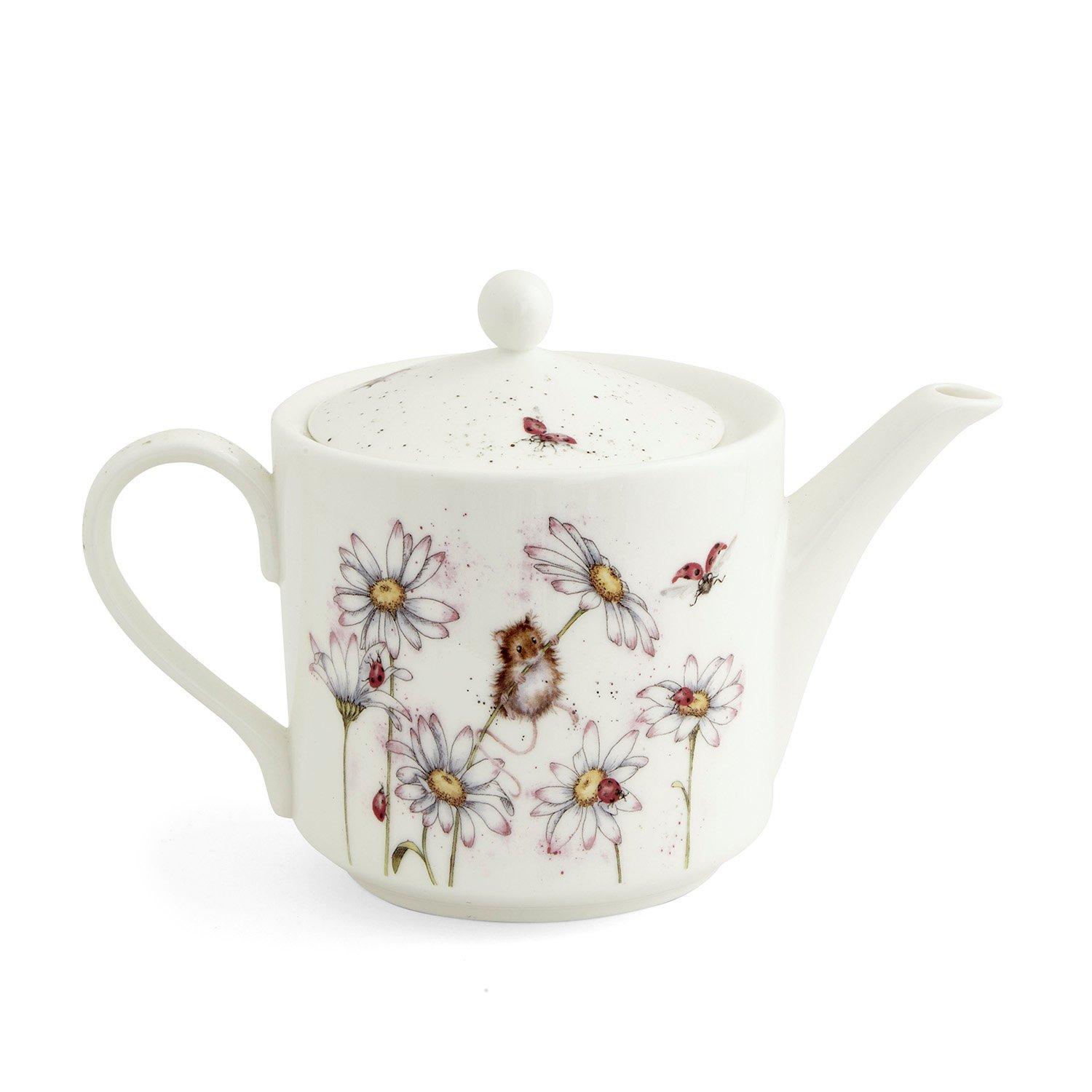 White - Royal Worcester Wrendale - Wrendale Designs 2 pint Teapot - 2