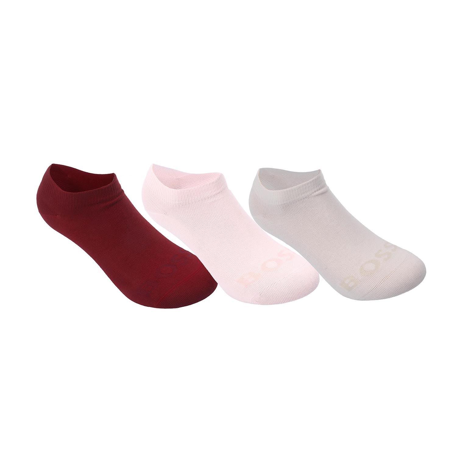 Multi Colour - Boss - 3 Pack of Ankle Socks with Contrast Logos