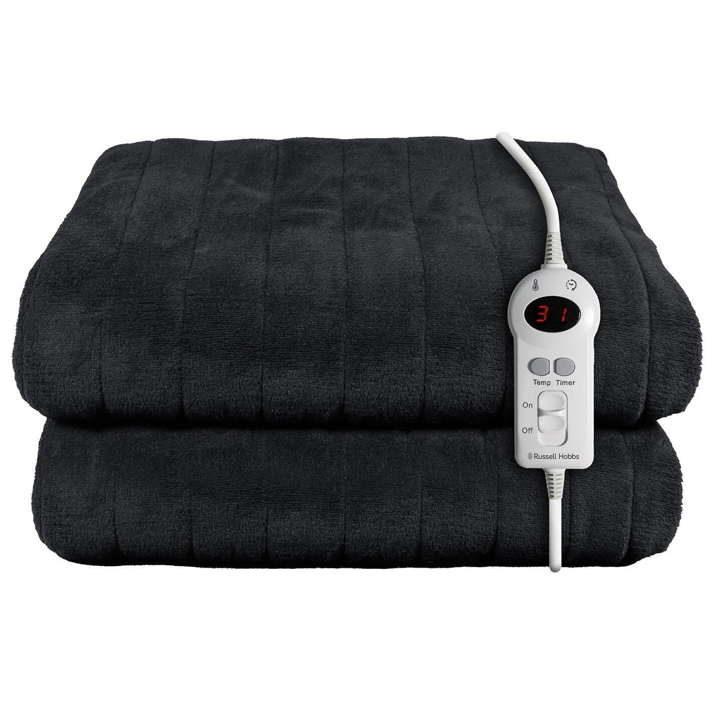 Black - Russell Hobbs - Russell Hobbs RHHT1004BLA Heated Throw Black - 1