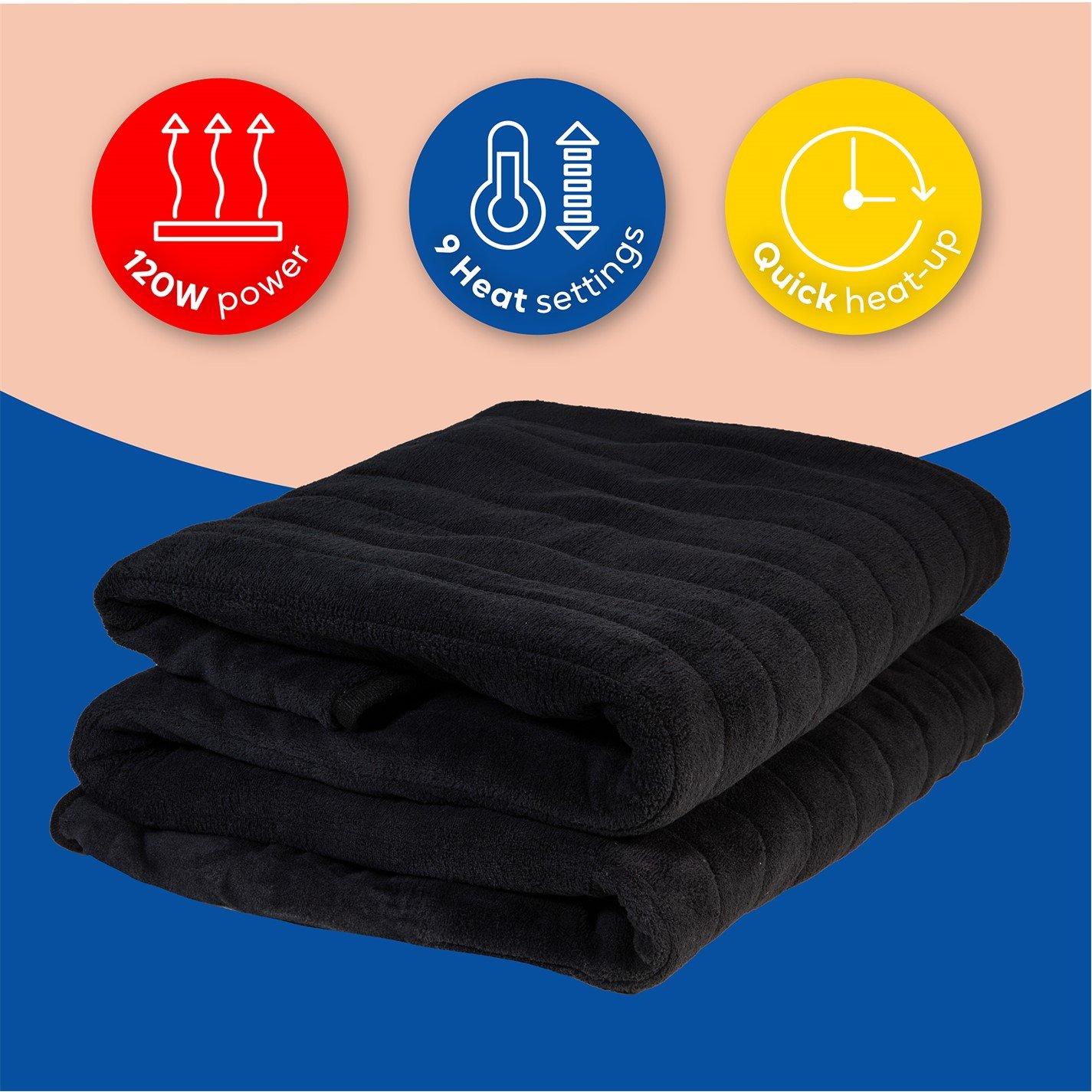 Black - Russell Hobbs - Russell Hobbs RHHT1004BLA Heated Throw Black - 3
