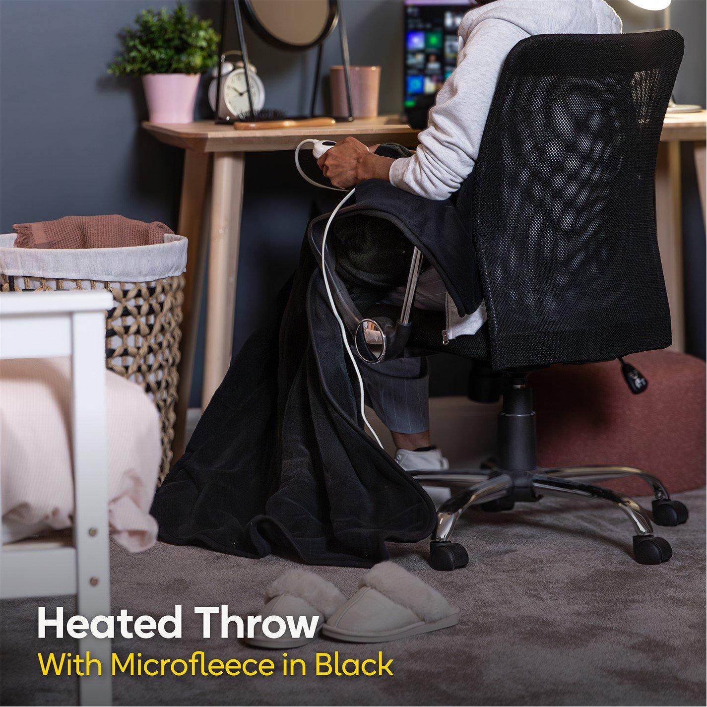 Black - Russell Hobbs - Russell Hobbs RHHT1004BLA Heated Throw Black - 4
