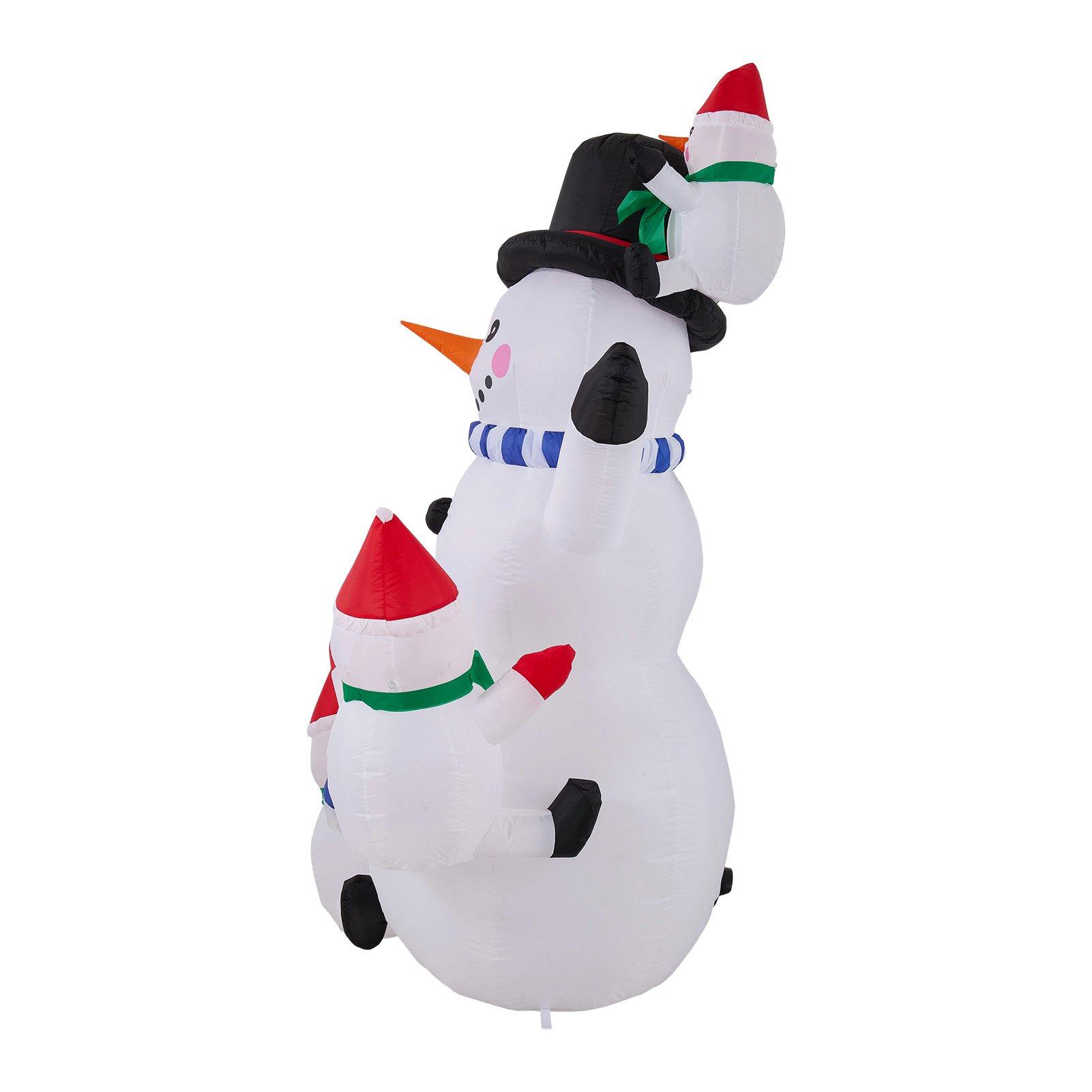 Multi - LIFE IDEAS - 2.1m Christmas Inflatable Snowman Family - 4