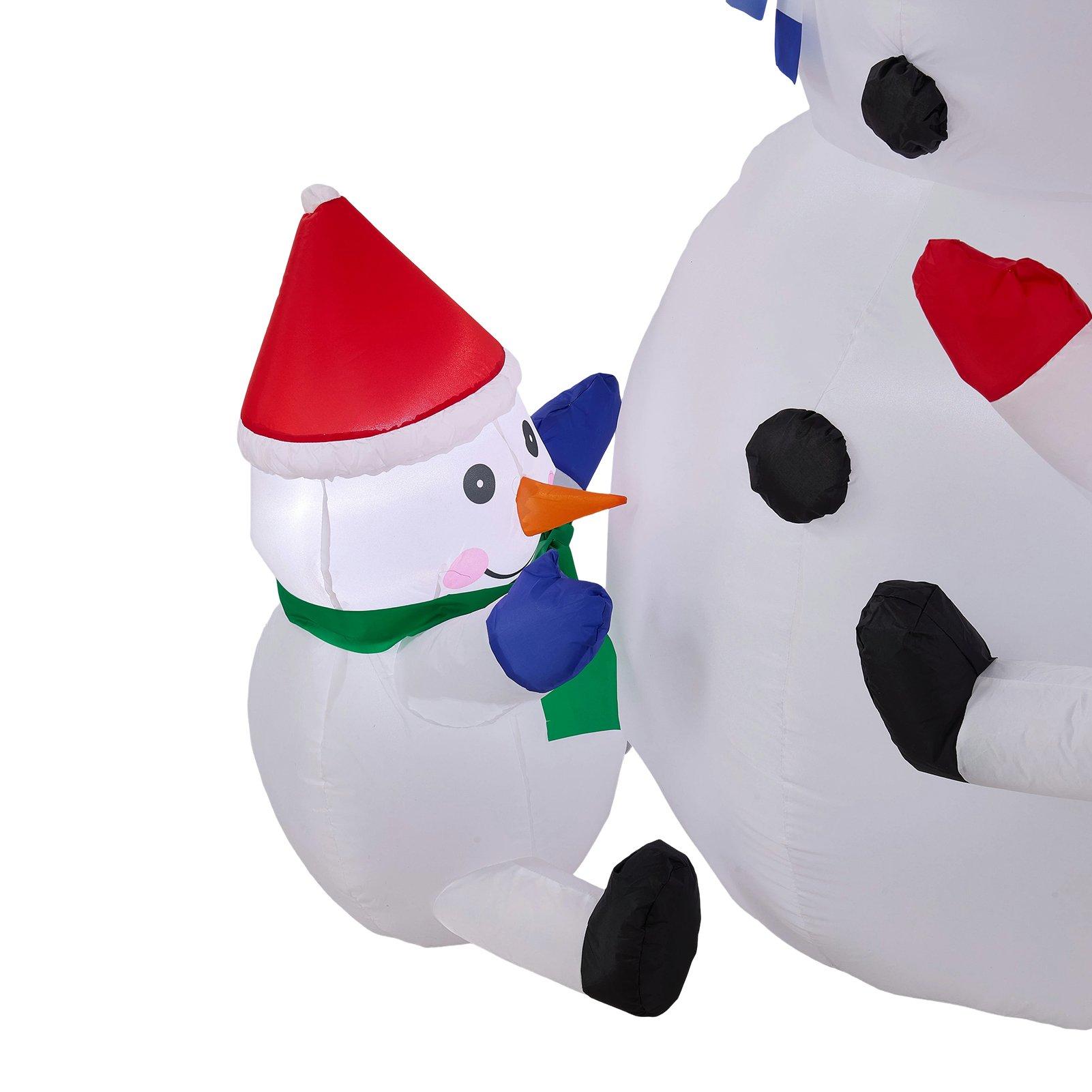 Multi - LIFE IDEAS - 2.1m Christmas Inflatable Snowman Family - 6