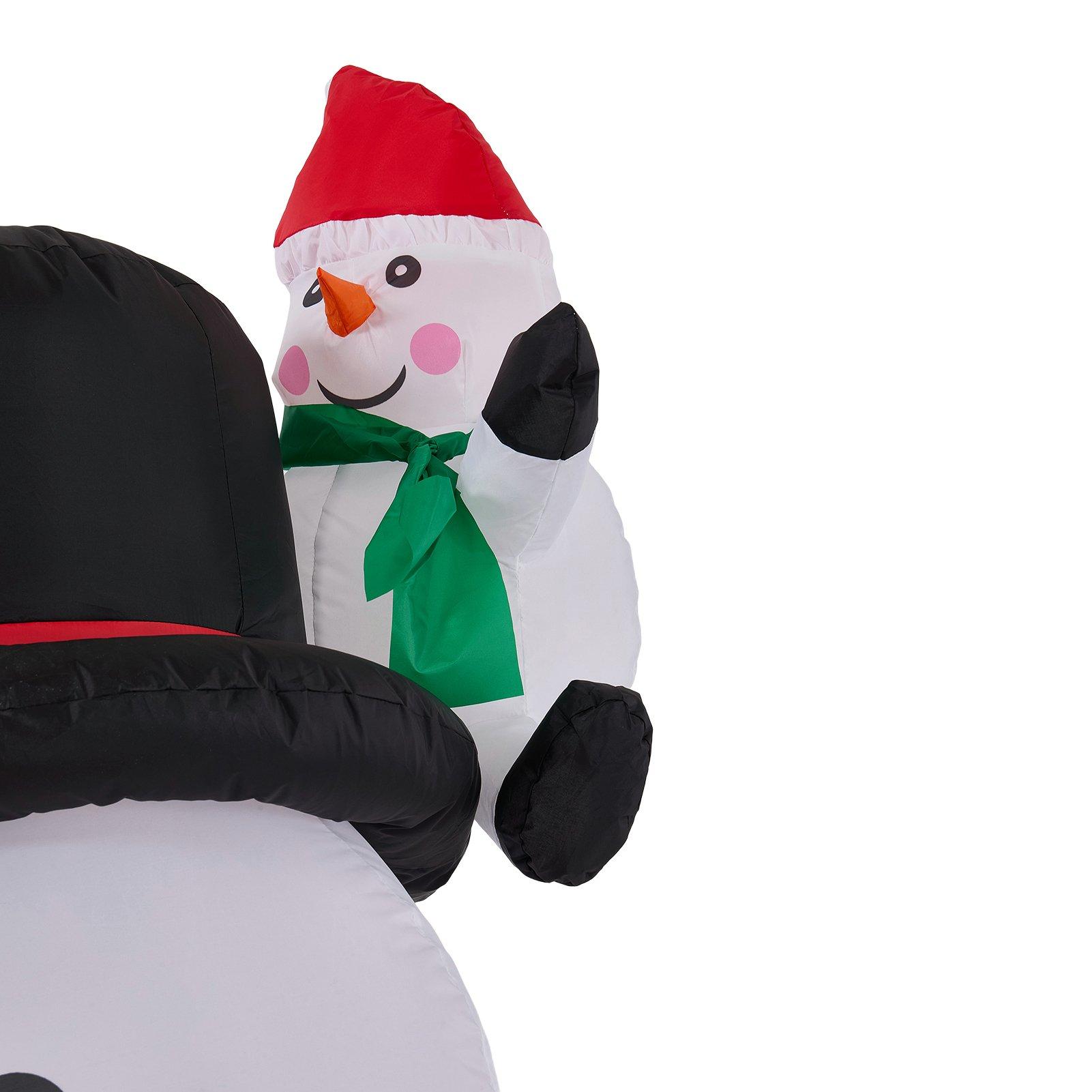 Multi - LIFE IDEAS - 2.1m Christmas Inflatable Snowman Family - 8