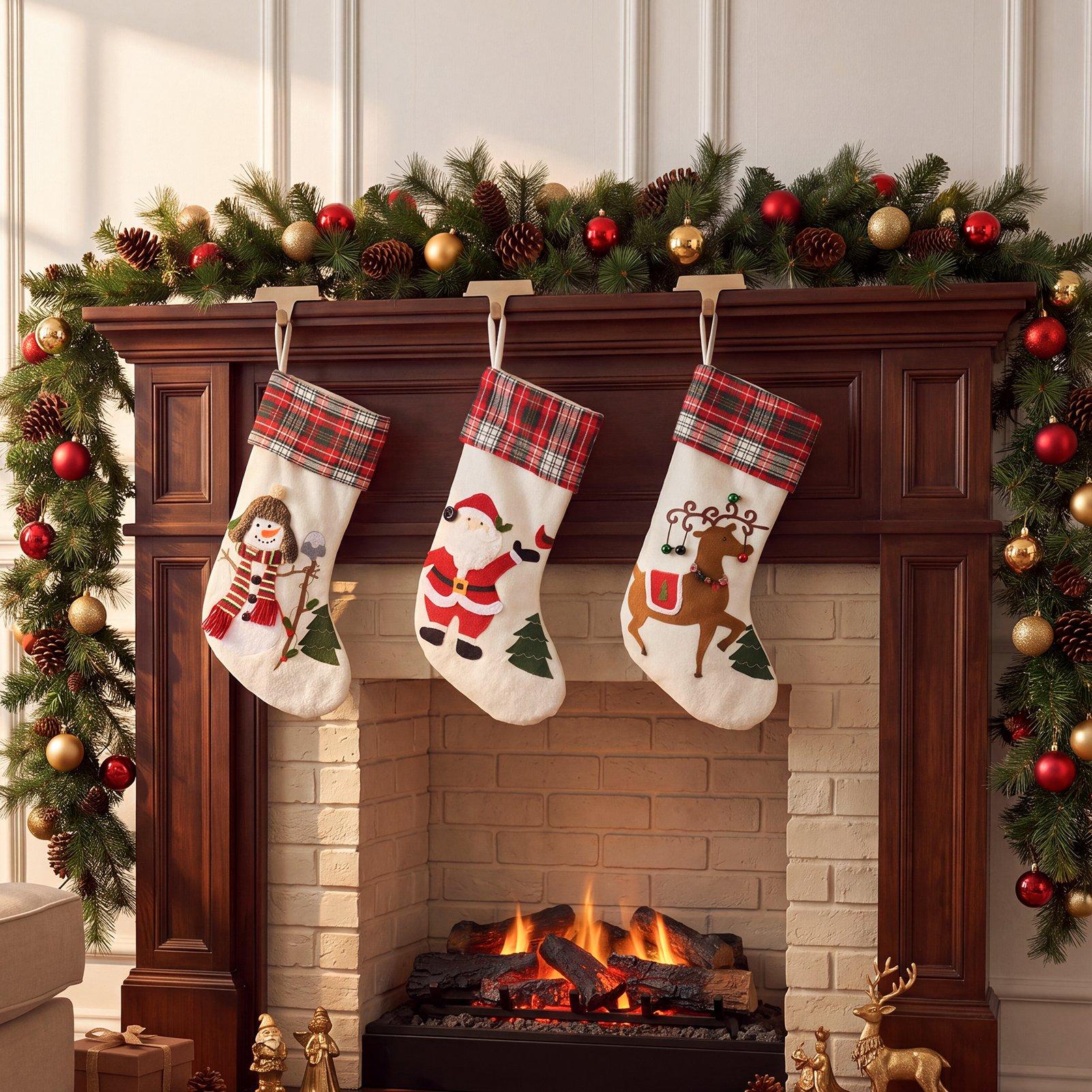 Multi - LIFE IDEAS - 3pcs Christmas Stockings - 1