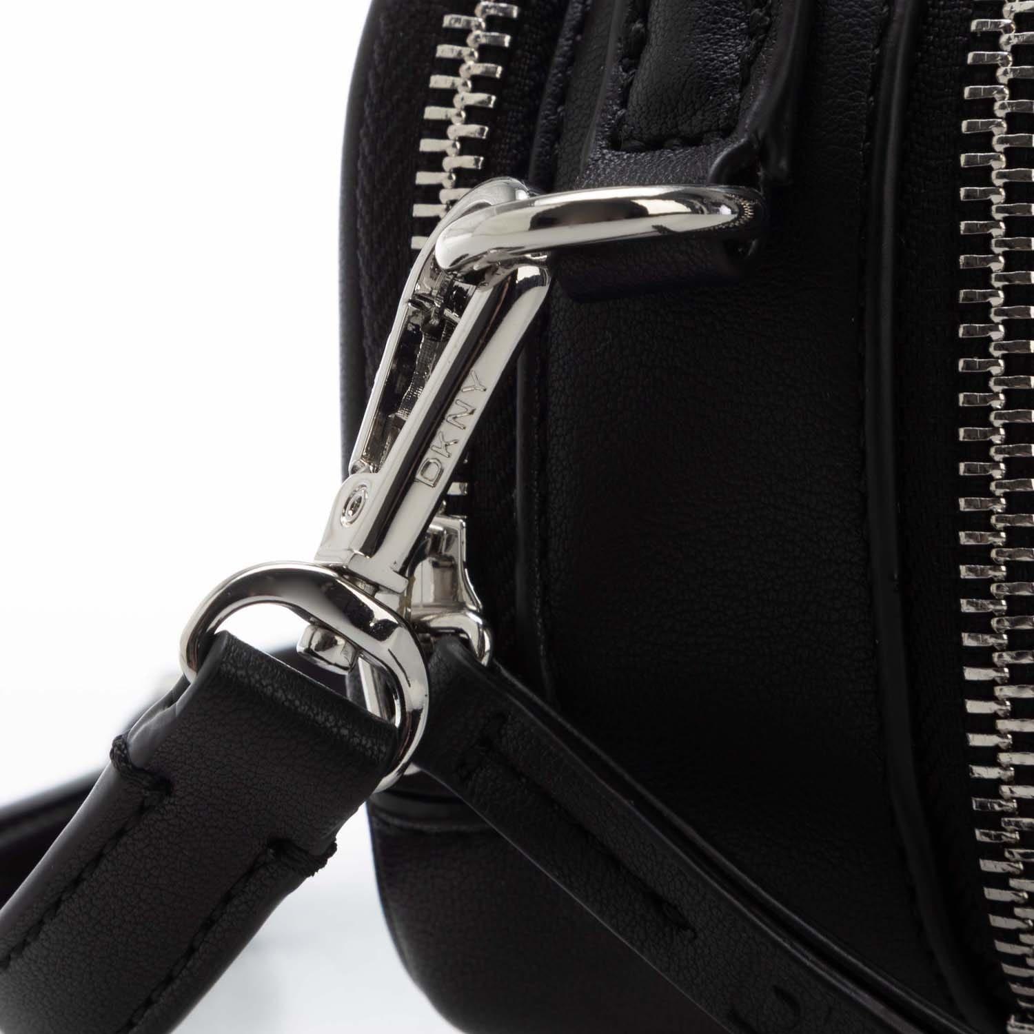 Black Silver - DKNY - Naria Dz Top Handle Camera Crossbody - 4