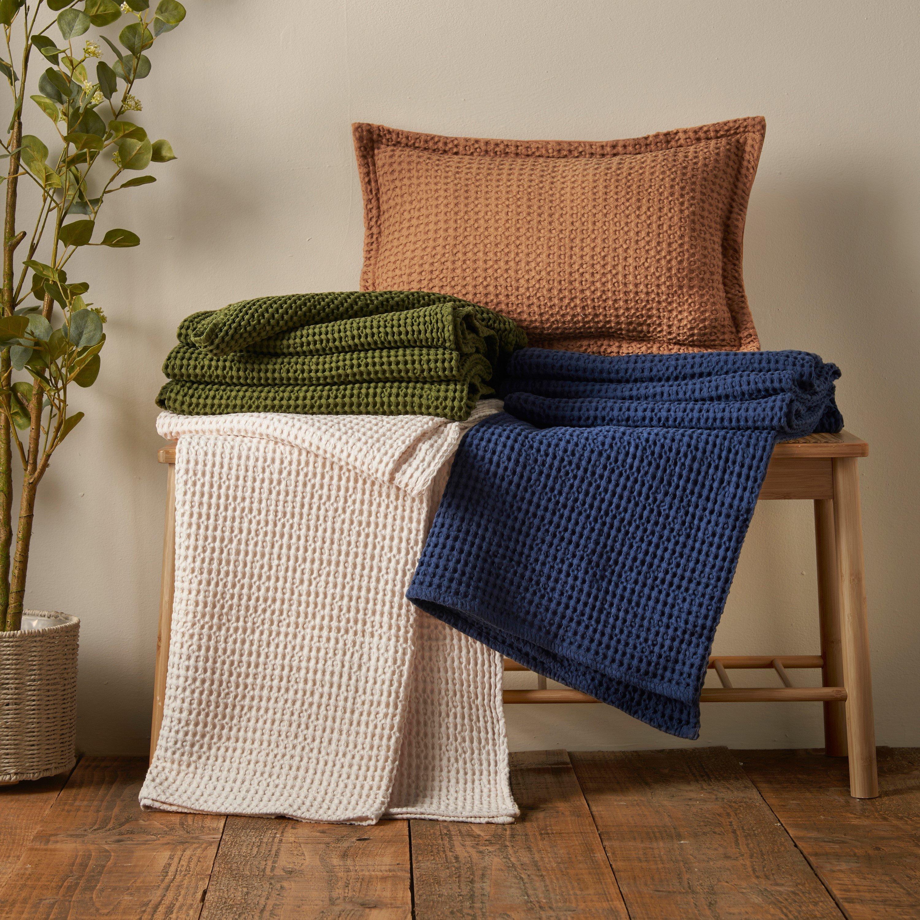 Navy Blue - Pineapple Elephant - Jaipur Chunky Waffle Cotton Cushion - 4