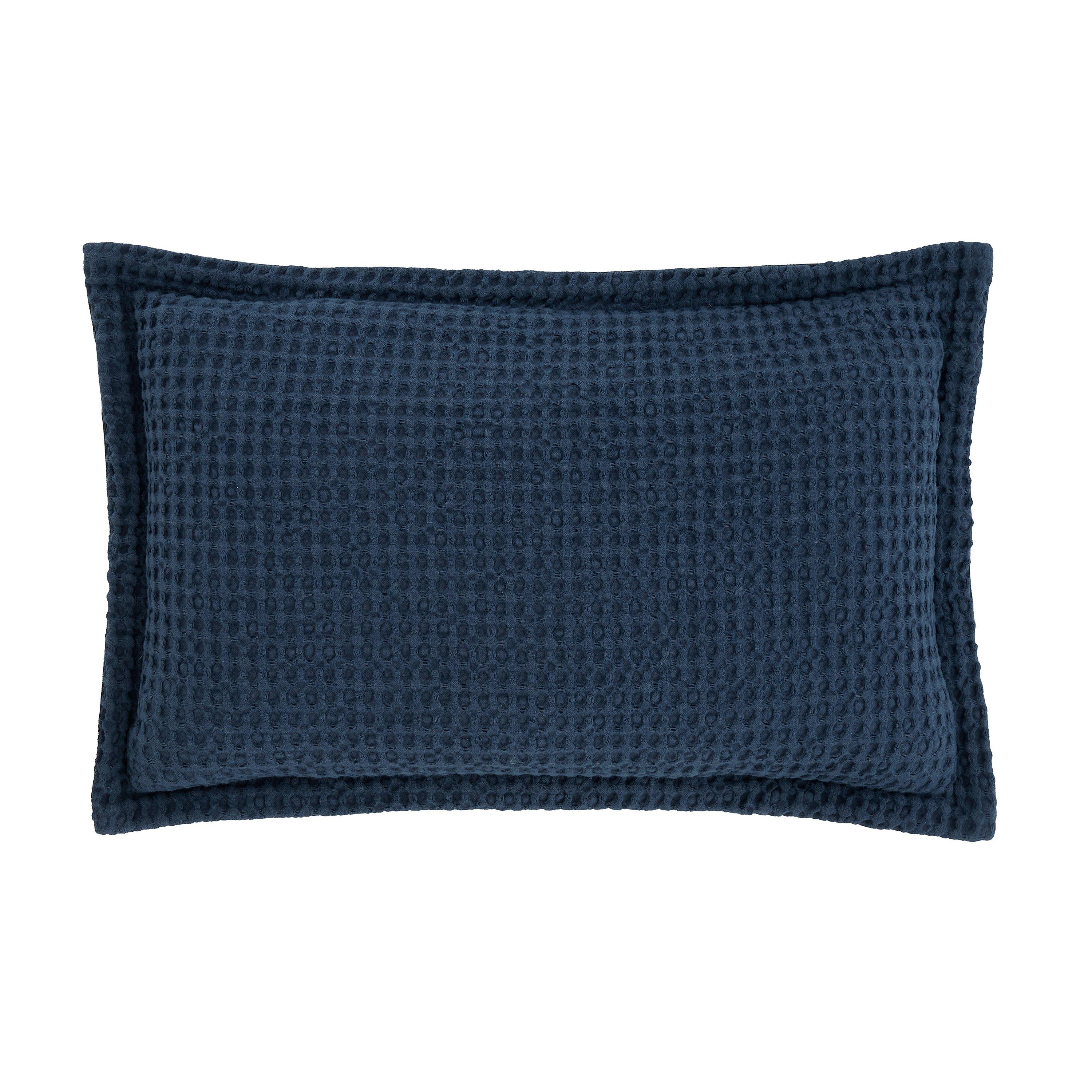 Navy Blue - Pineapple Elephant - Jaipur Chunky Waffle Cotton Cushion - 5