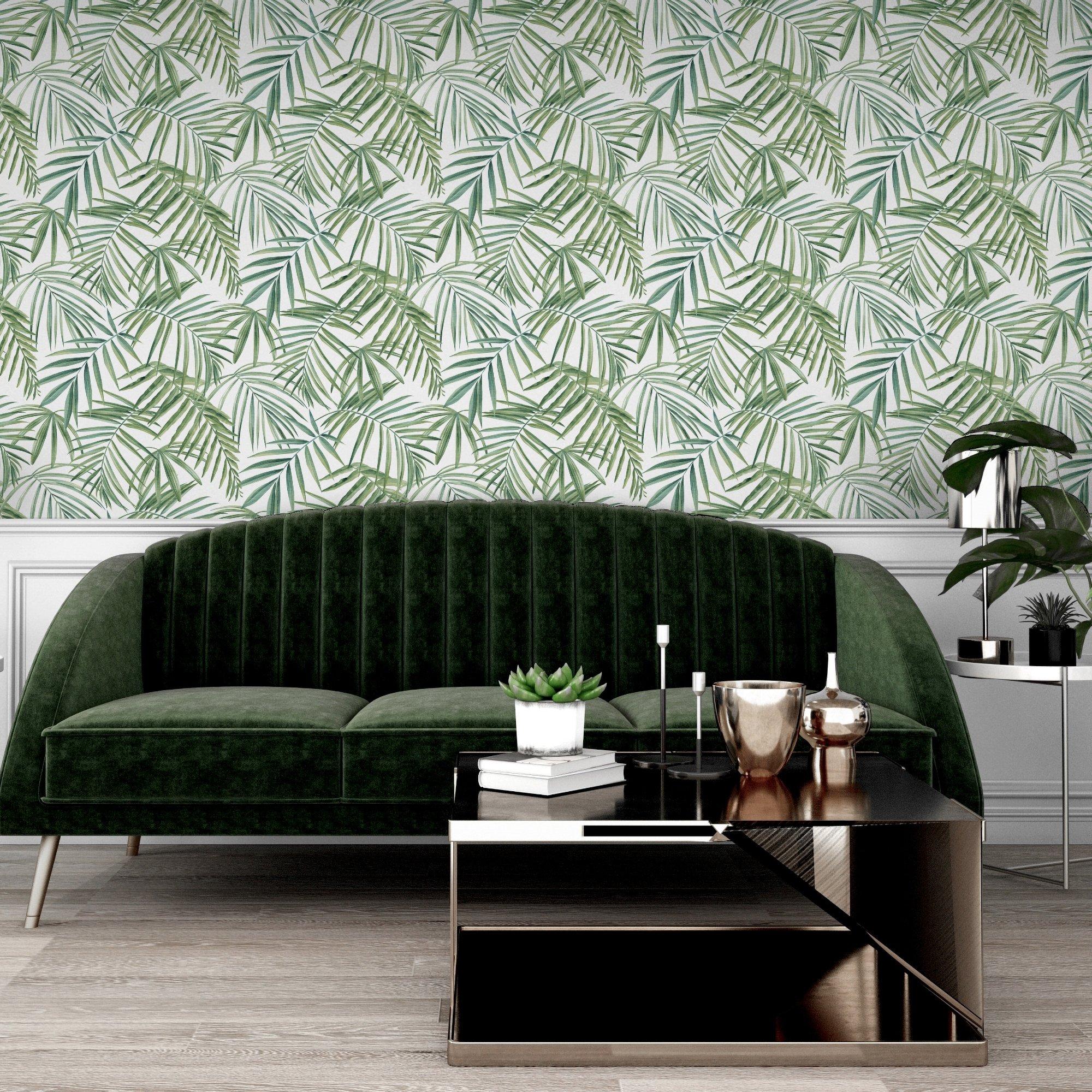 Green - Arthouse - Palm Leaves Green sw12 - 4