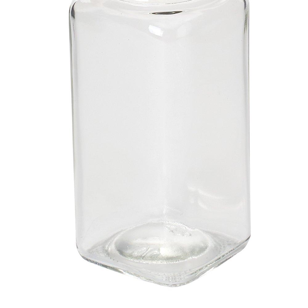 Clear - LIFE IDEAS - 24Pcs Glass Spice Jars with Bamboo Lids - 6