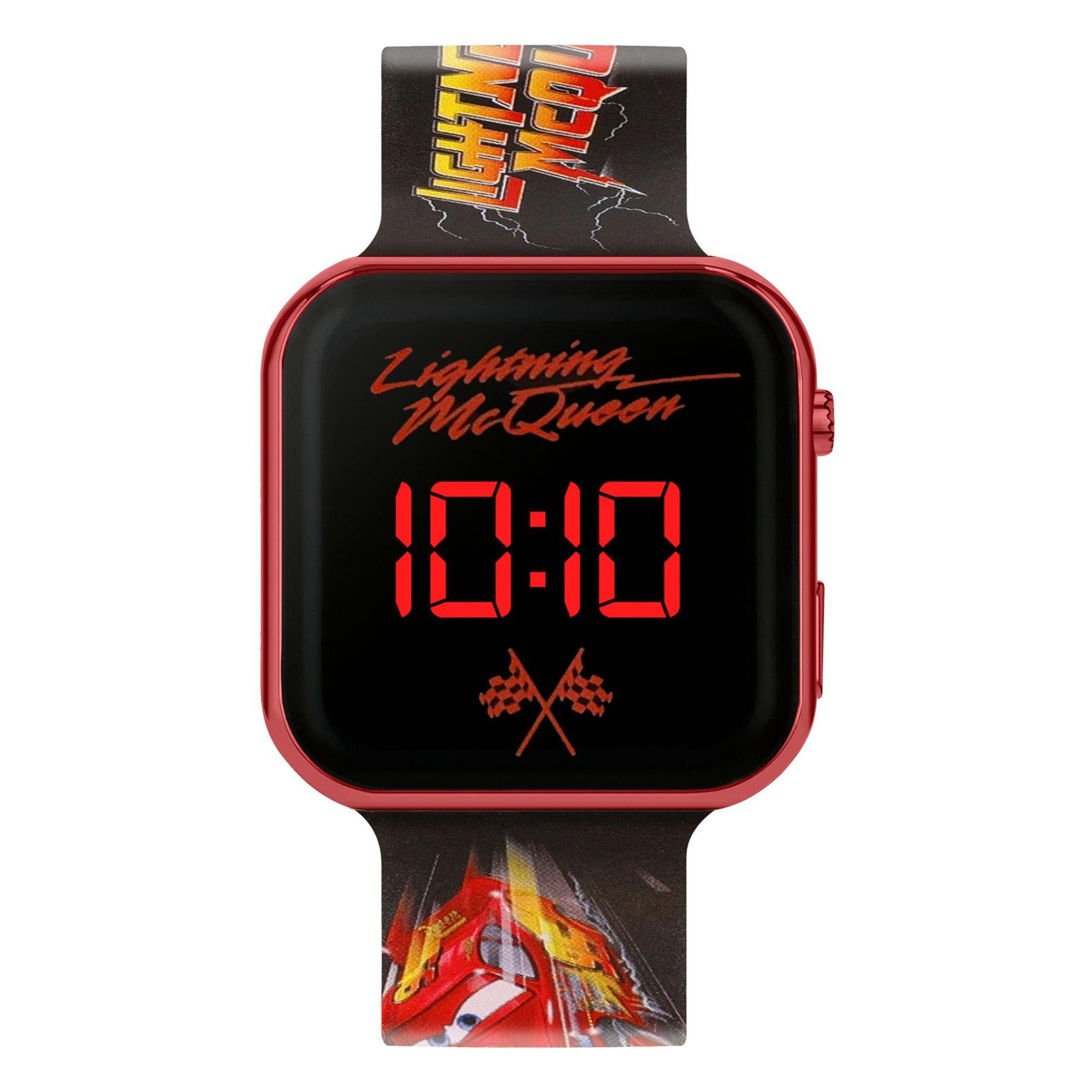Black - Disney - Disney Cars LED Silicone Strap Watch - 1