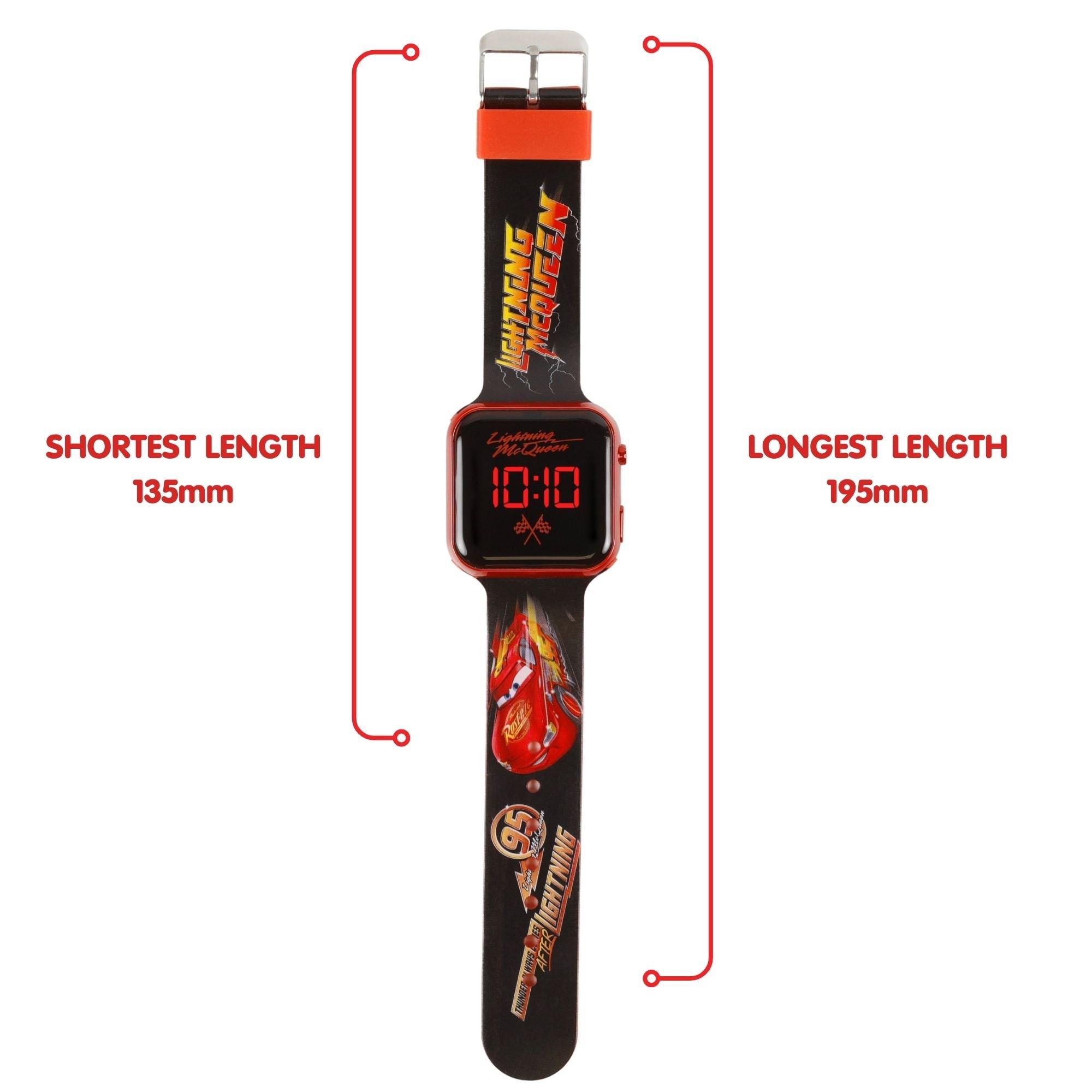 Black - Disney - Disney Cars LED Silicone Strap Watch - 4