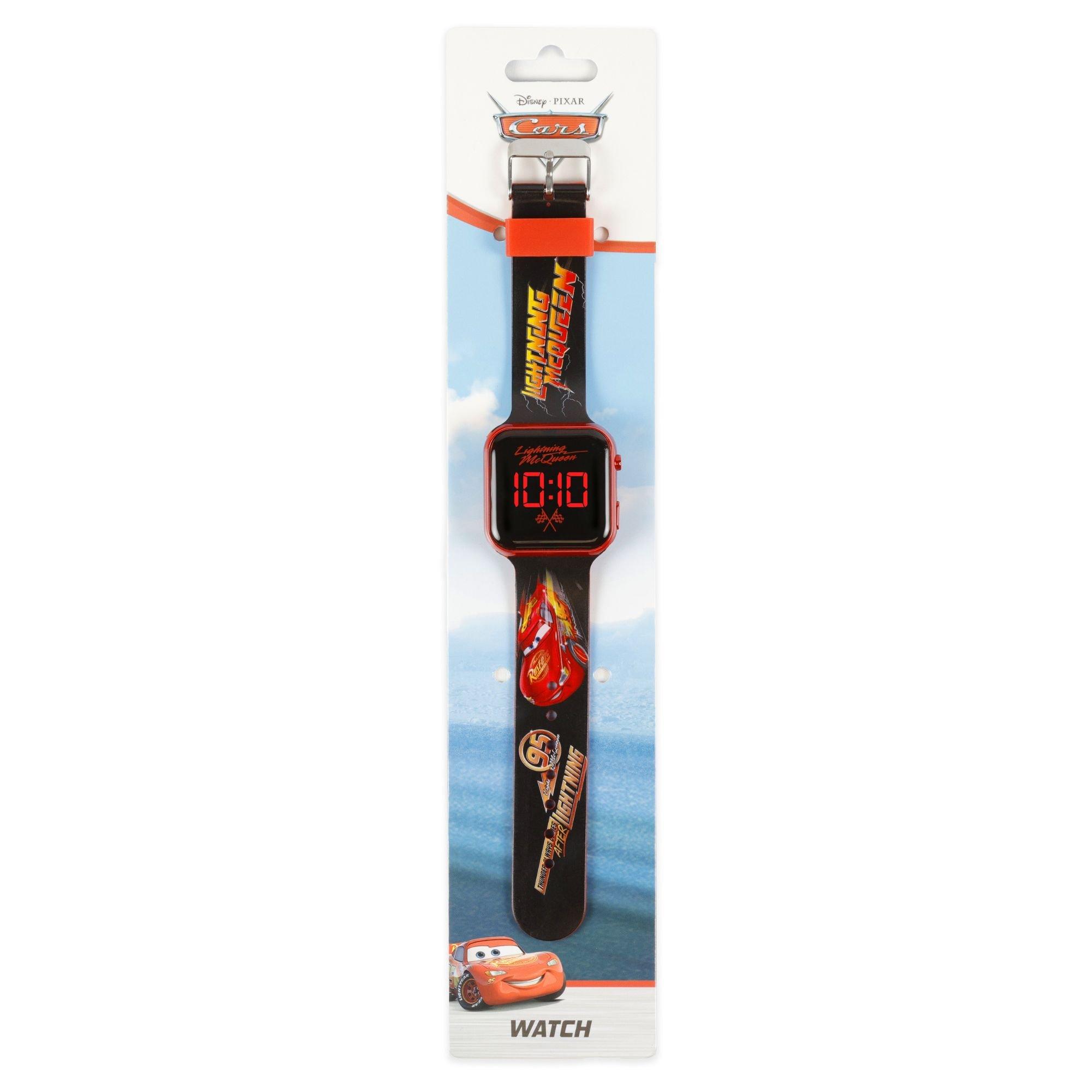 Black - Disney - Disney Cars LED Silicone Strap Watch - 5