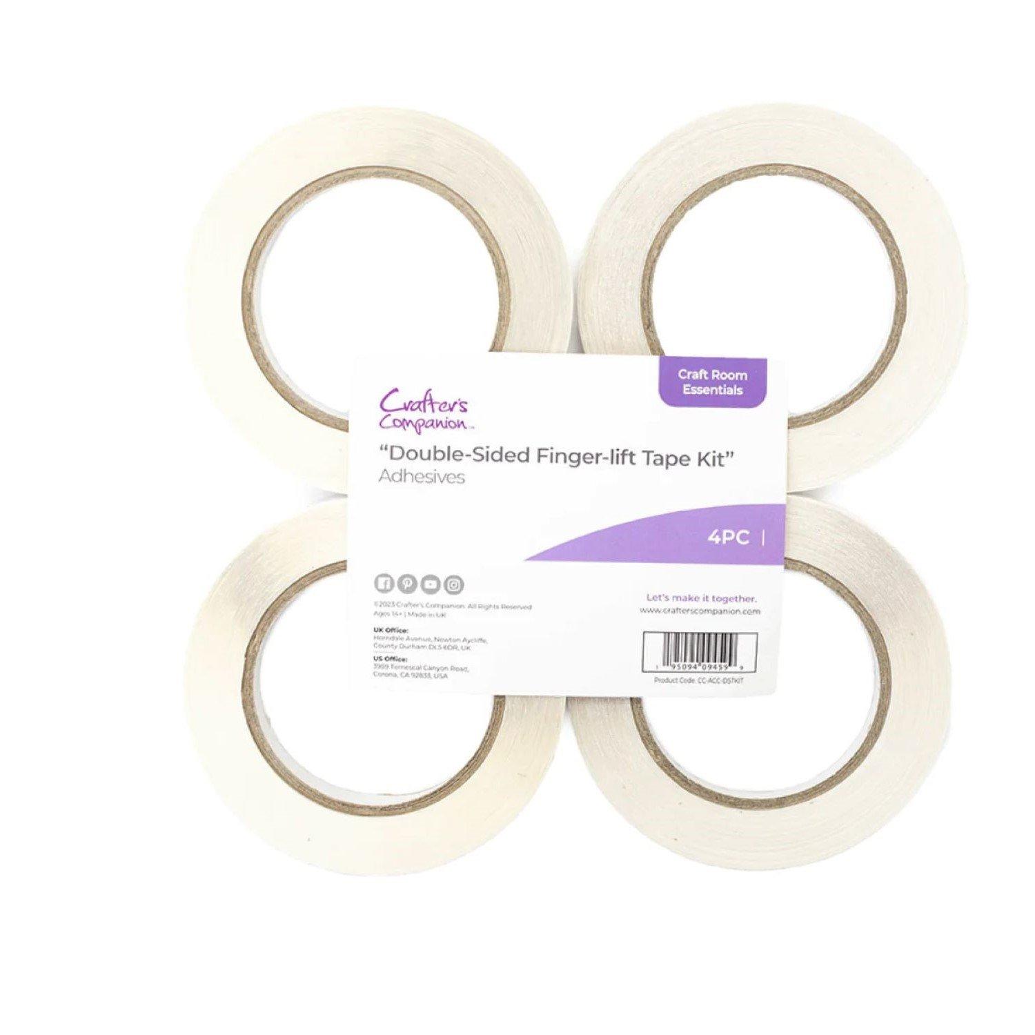 Clear - Crafters Companion - Double-Sided Finger-lift Tape Kit – 4 rolls - 1