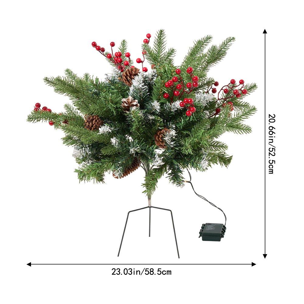 Green - LIFE IDEAS - Christmas Tree Ground Stake with Light and Timer - 2