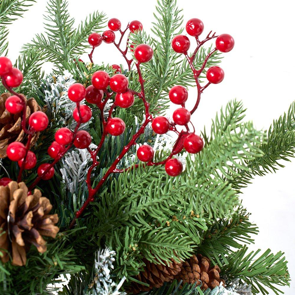 Green - LIFE IDEAS - Christmas Tree Ground Stake with Light and Timer - 3