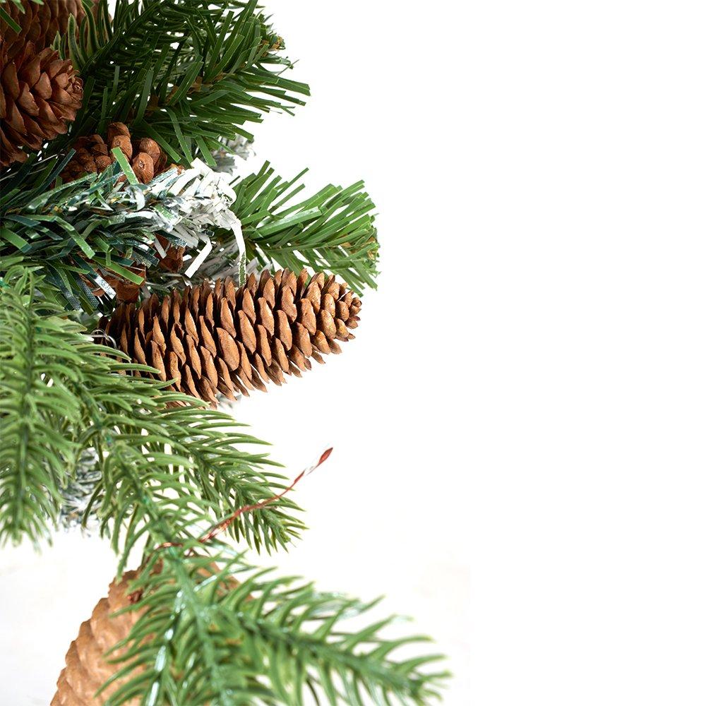 Green - LIFE IDEAS - Christmas Tree Ground Stake with Light and Timer - 4