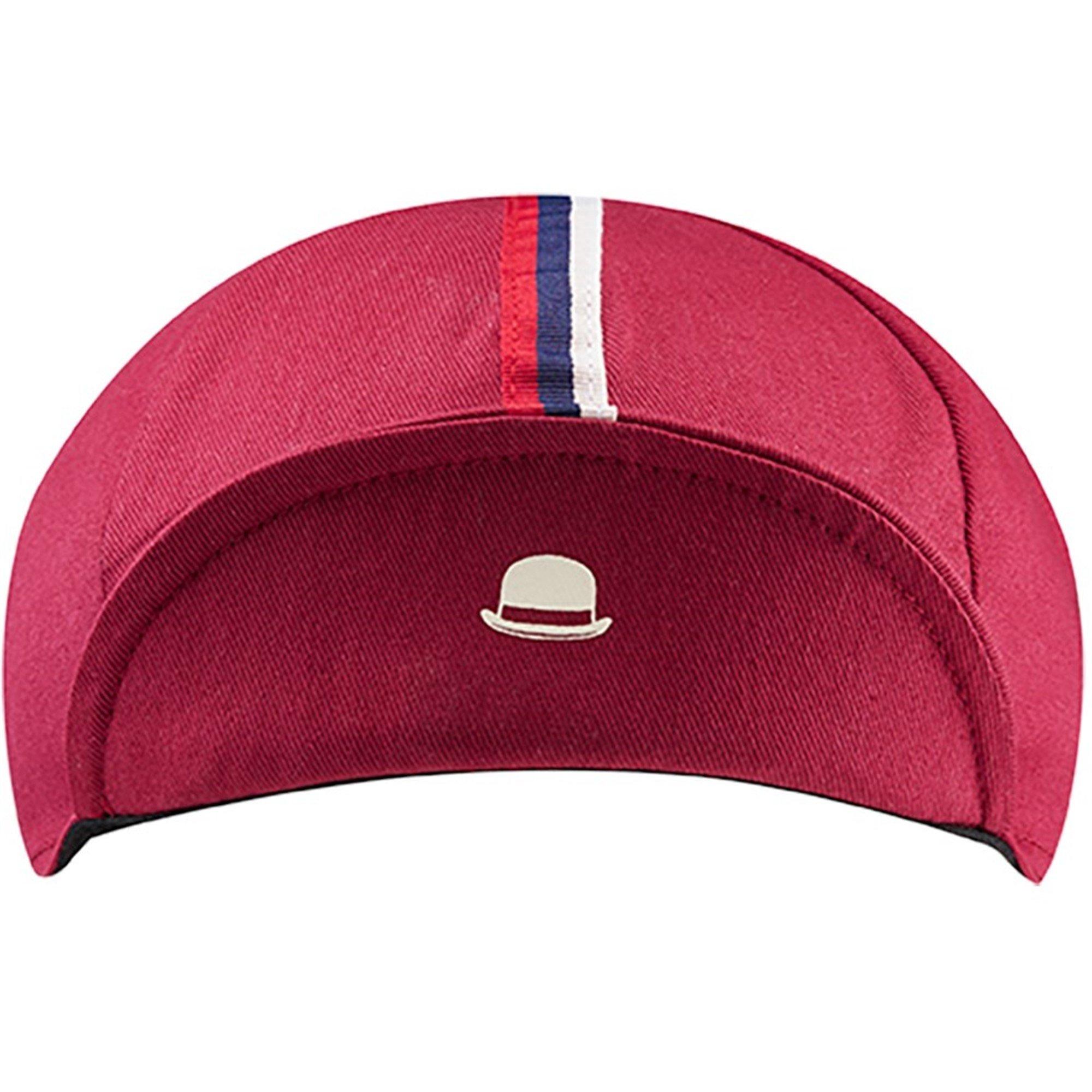 Devon Red - Chapeau - Mens Cotton Cap Striped Grosgrain,  Devon Red - 2