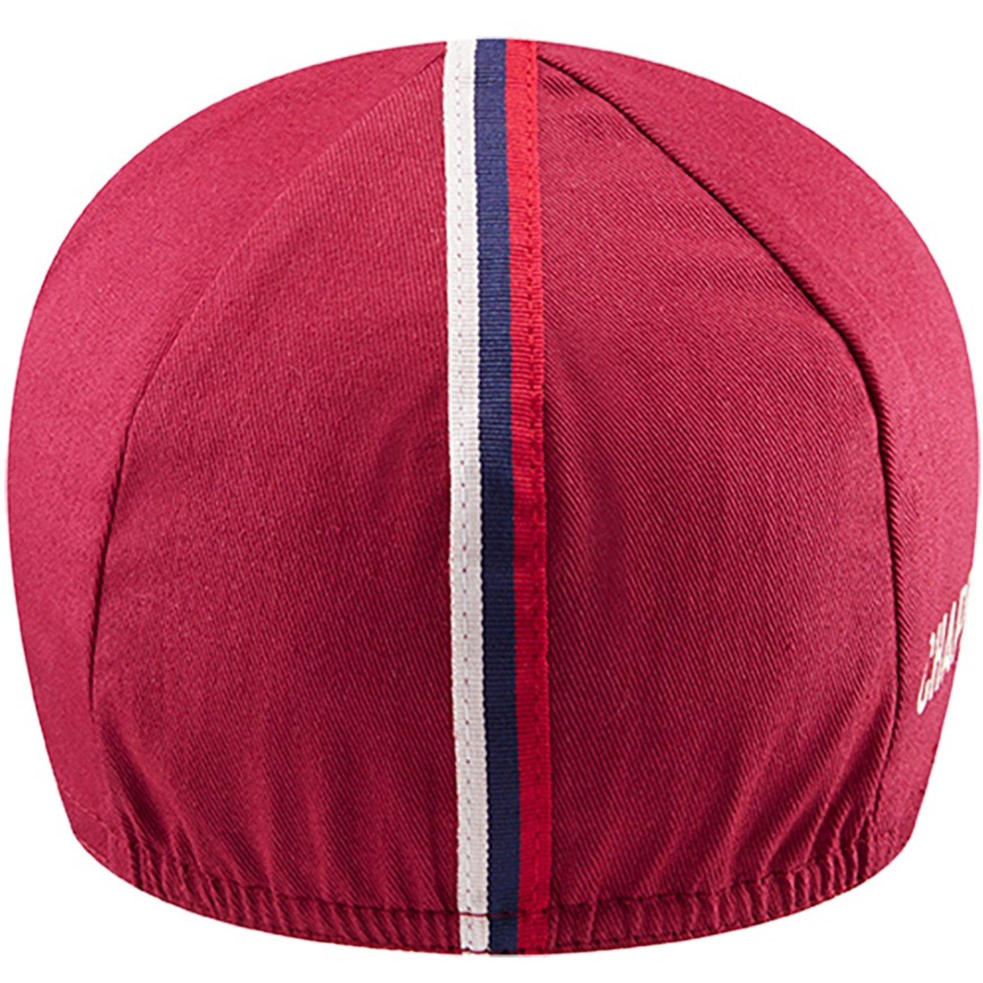 Devon Red - Chapeau - Mens Cotton Cap Striped Grosgrain,  Devon Red - 3