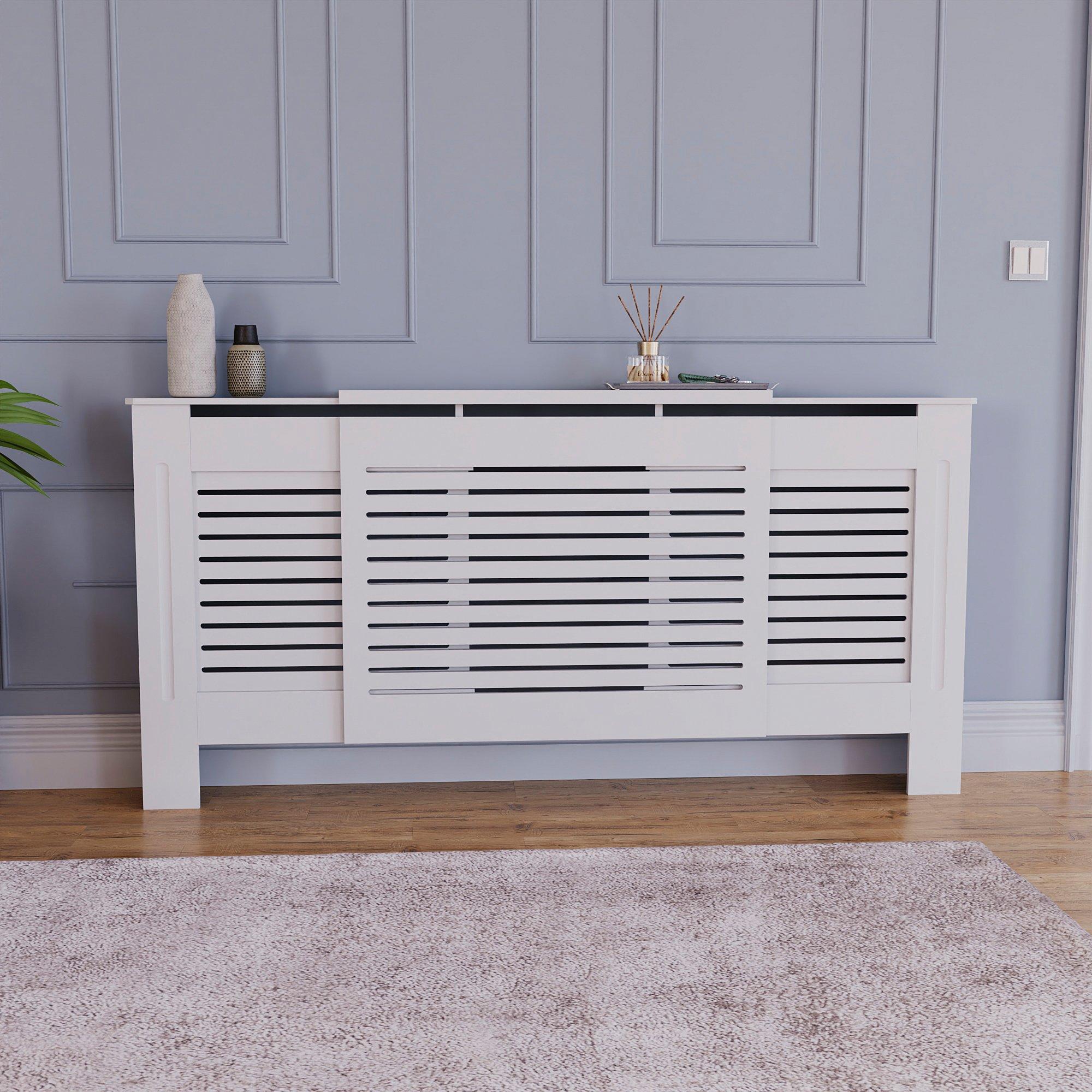 White - Lassic - Vida Designs Milton Adjustable Radiator Cover - 3
