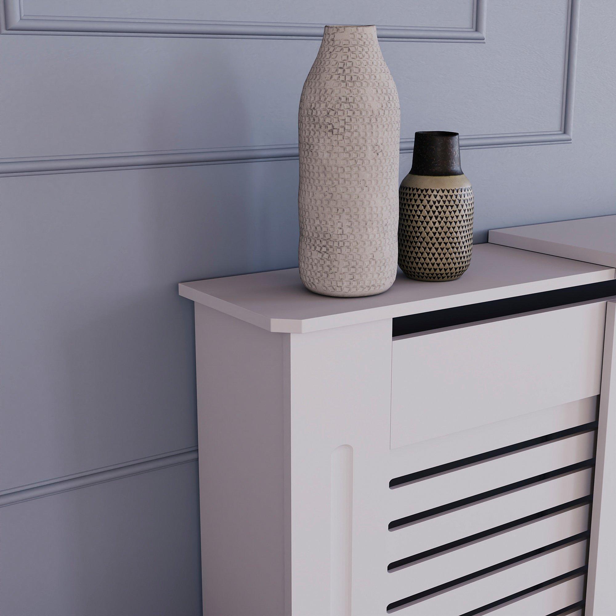 White - Lassic - Vida Designs Milton Adjustable Radiator Cover - 4