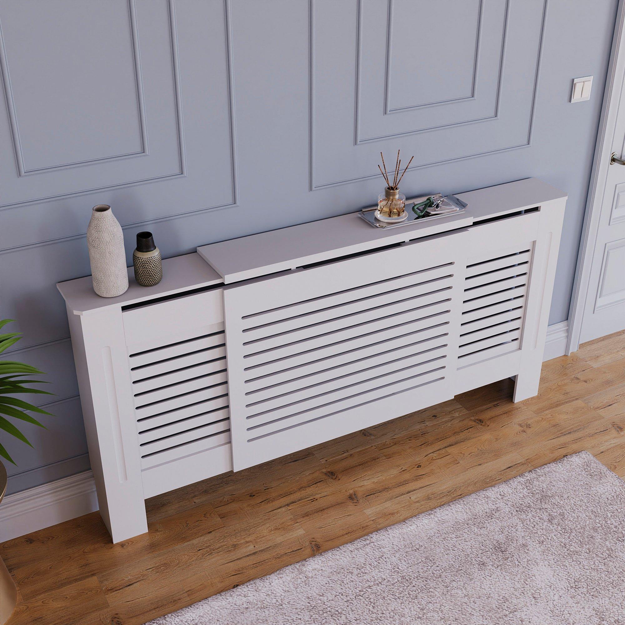 White - Lassic - Vida Designs Milton Adjustable Radiator Cover - 6