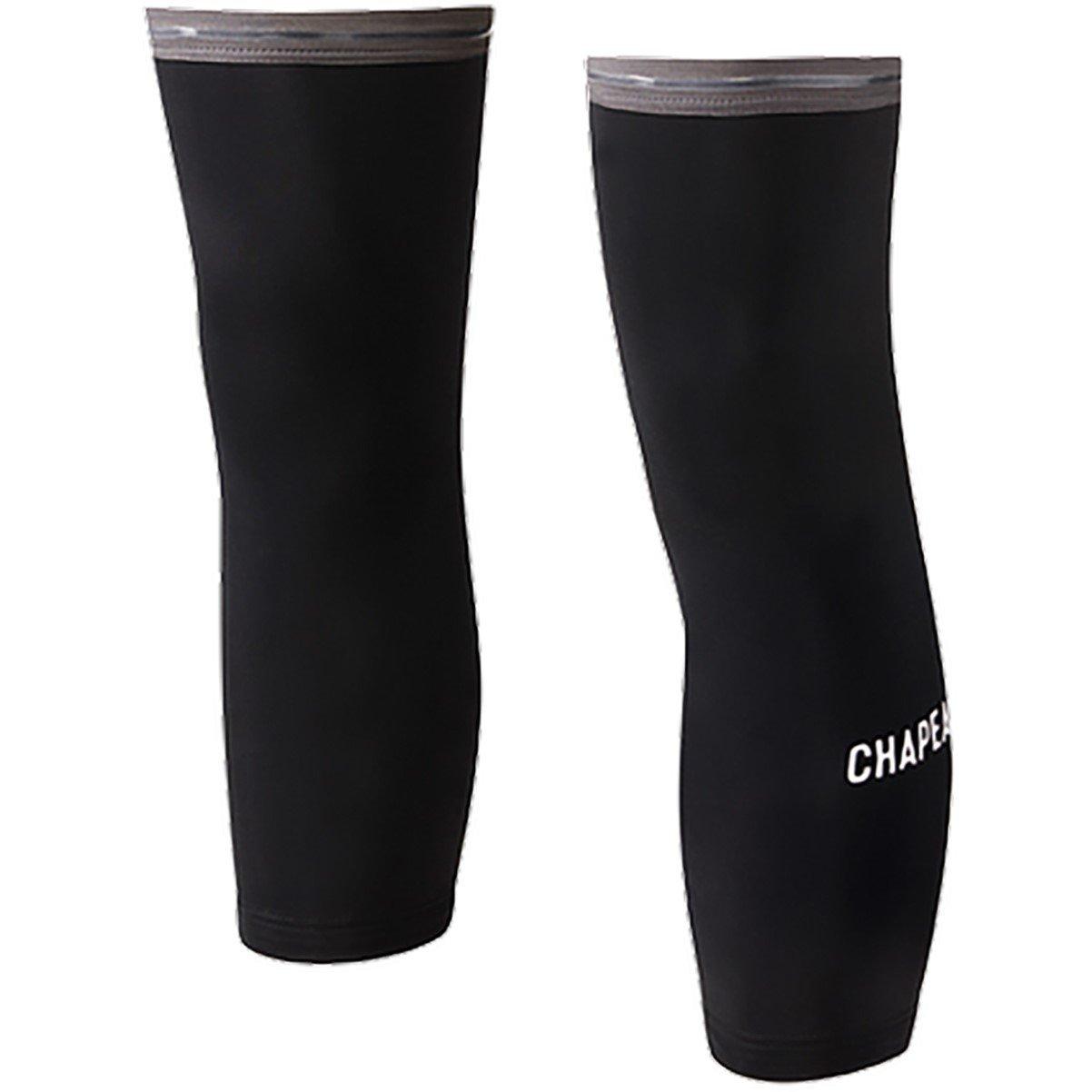 Black - Chapeau - Mens Knee Warmers, Wordmark, Black - 1