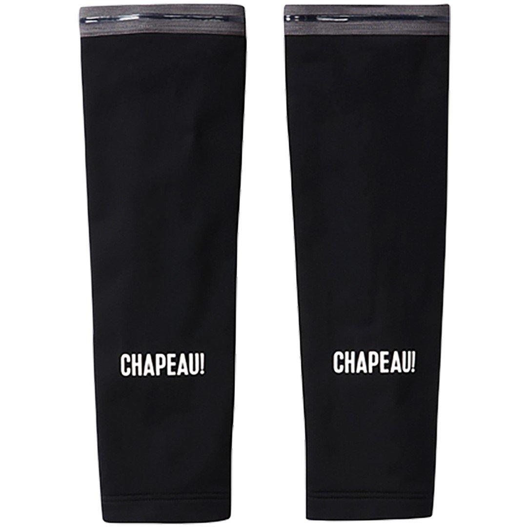 Black - Chapeau - Mens Knee Warmers, Wordmark, Black - 2