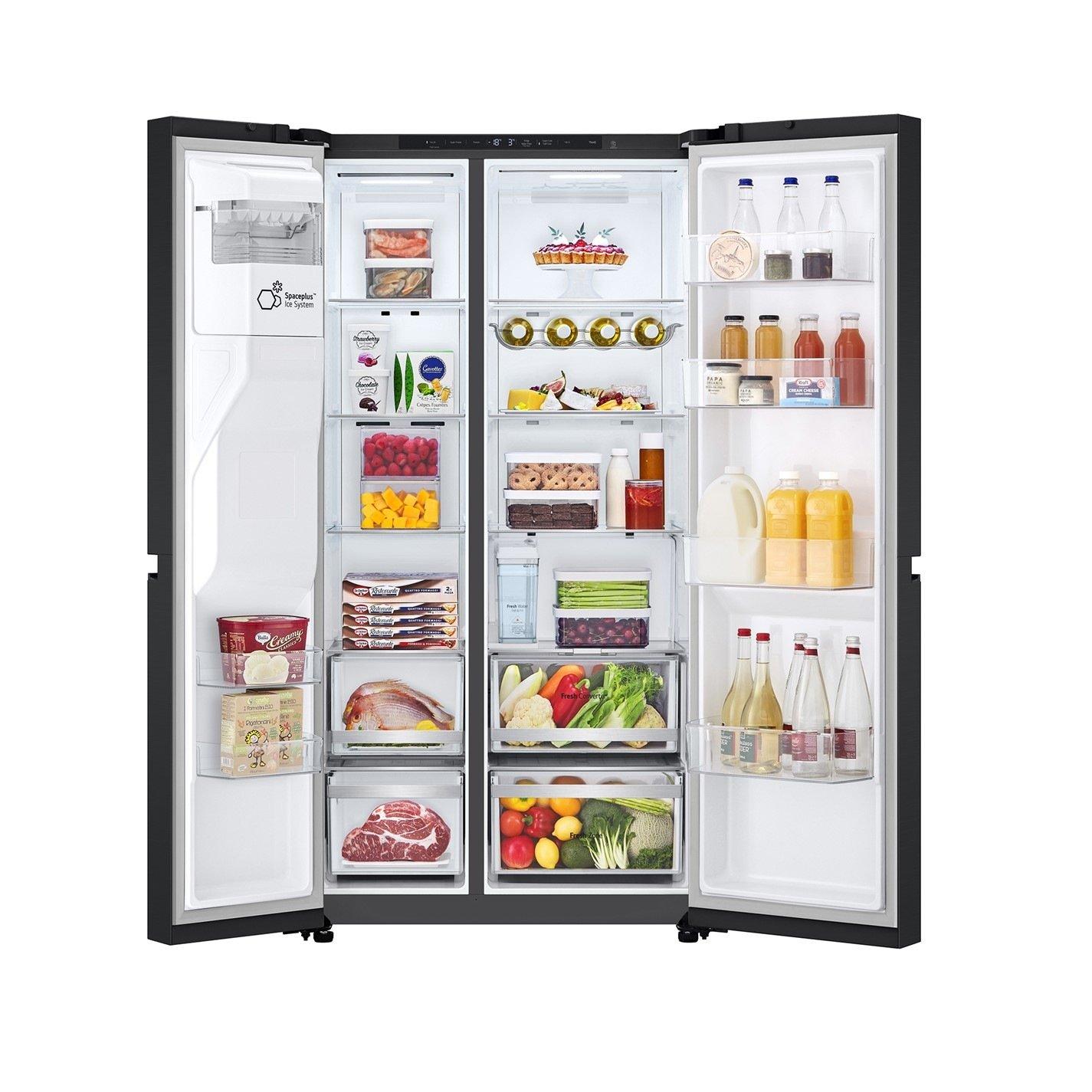 Matte Black - LG - 628L Smart Inverter American SBS Matte Black - 2