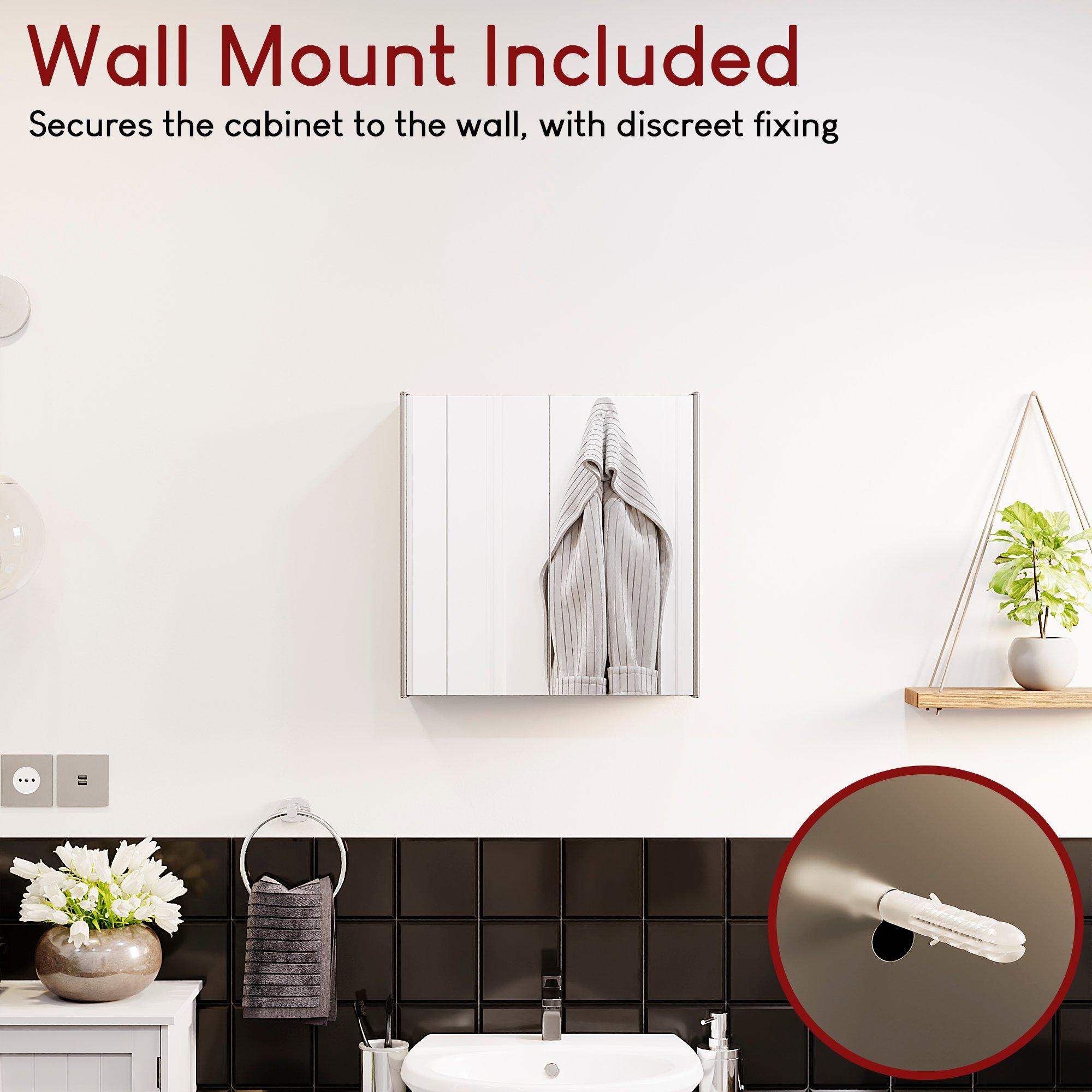 Silver - Lassic - Tiano Stainless Steel Mirrored Double Cabinet - 6