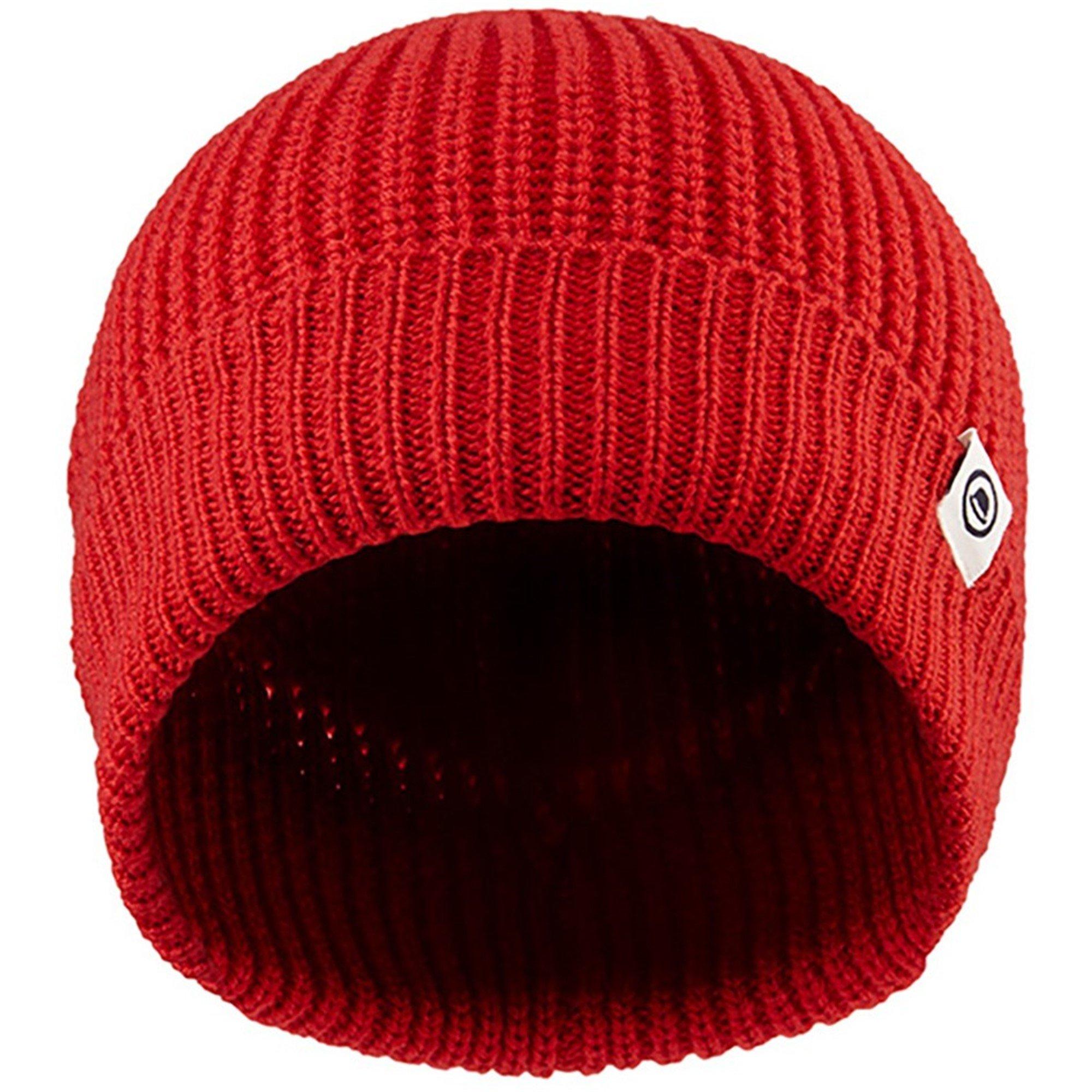 Flame Red - Chapeau - Merino Wool Roundel Beanie,  Flame Red, One Size - 2