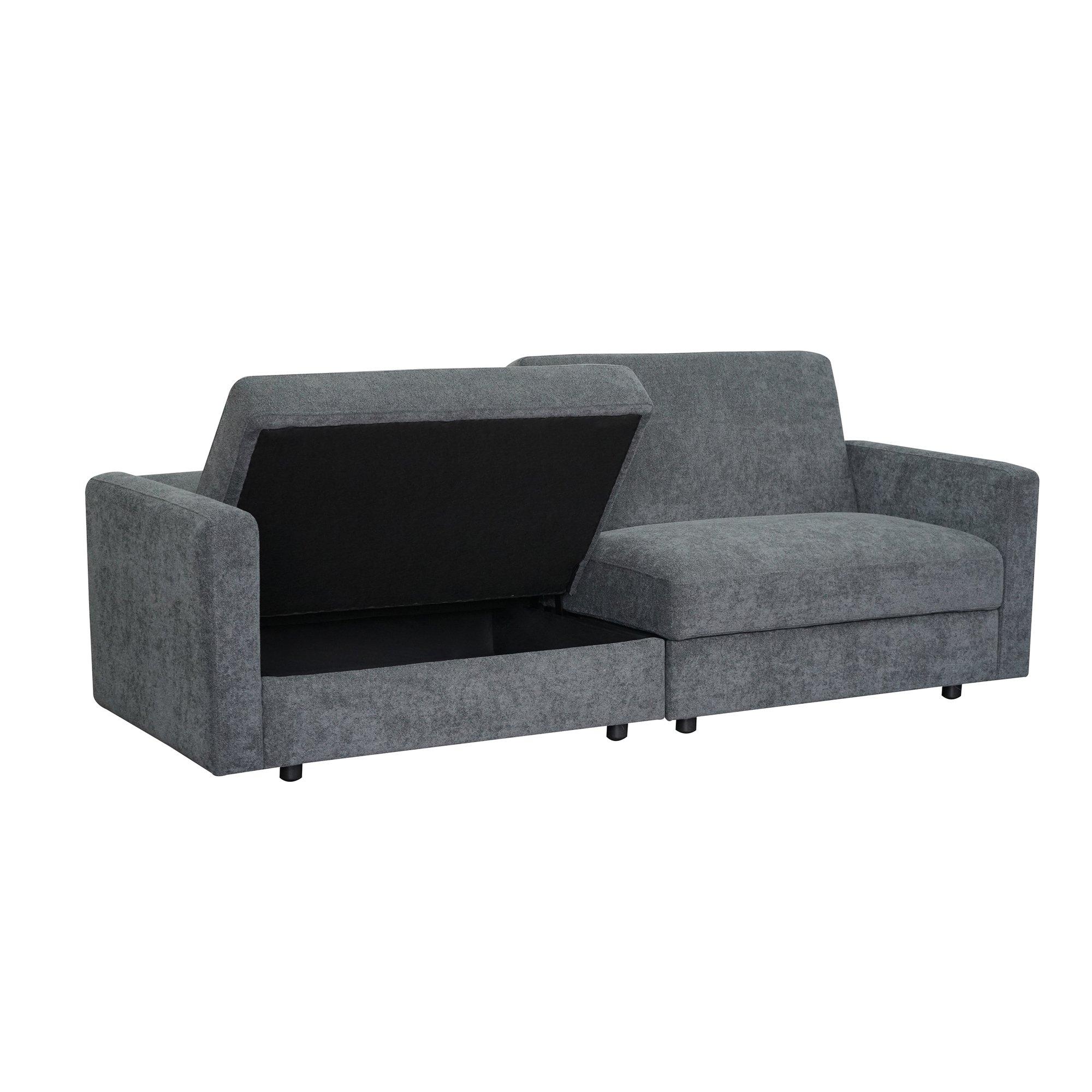 Charcoal - Aspire - Vault Sofa Bed with Dual Storage - 3
