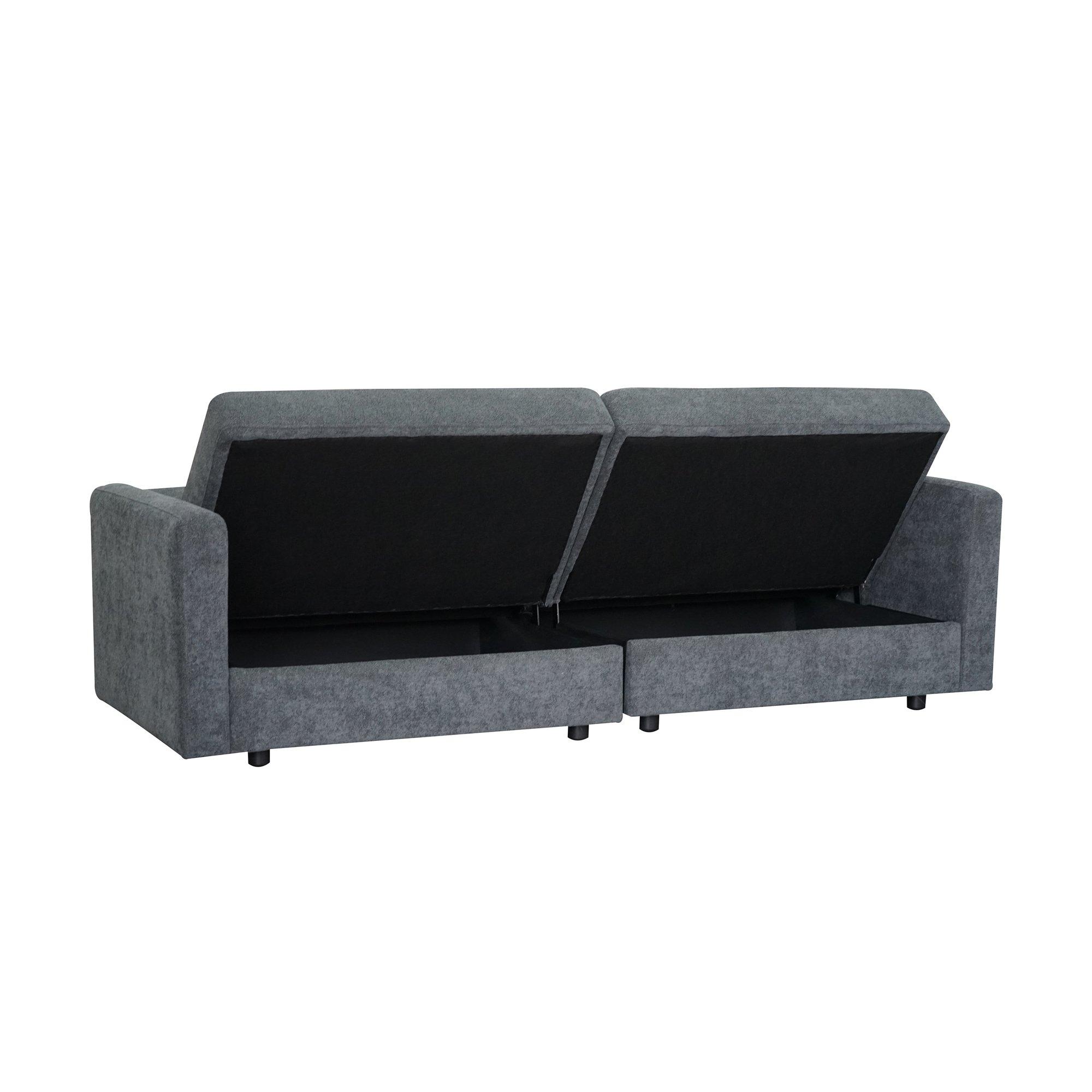 Charcoal - Aspire - Vault Sofa Bed with Dual Storage - 4