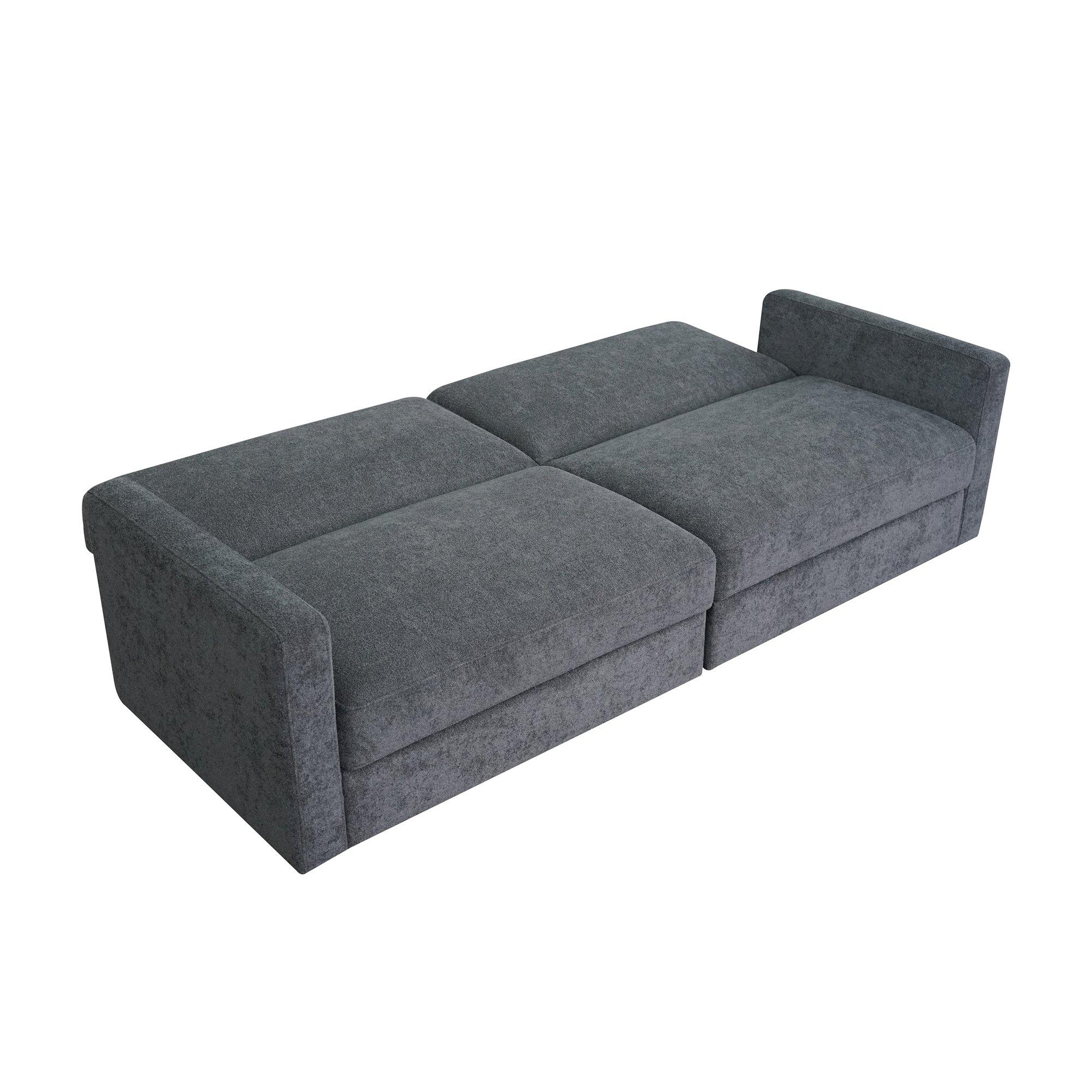 Charcoal - Aspire - Vault Sofa Bed with Dual Storage - 5