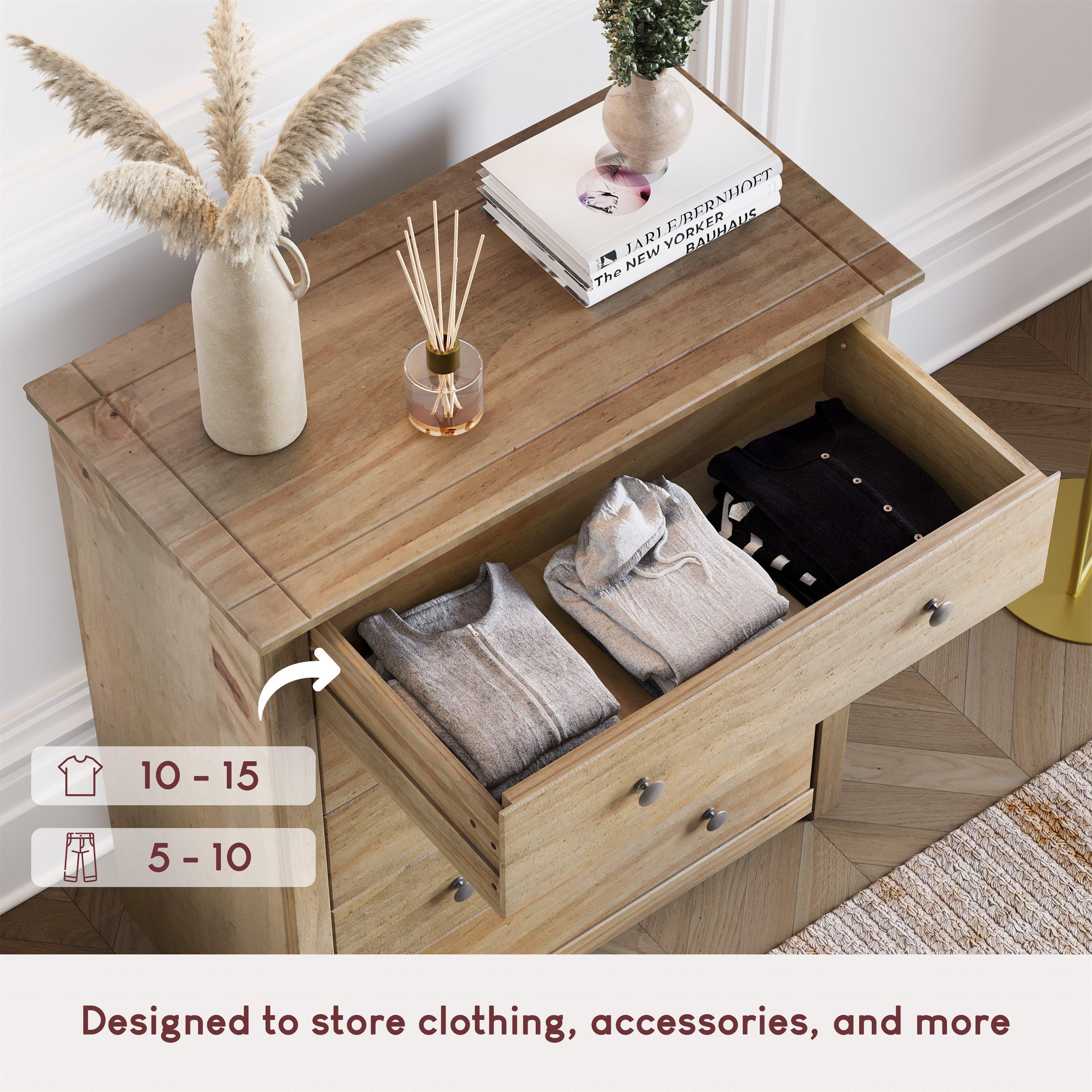 Pine - Lassic - Vida Designs Panama 5 Drawer Chest - 4