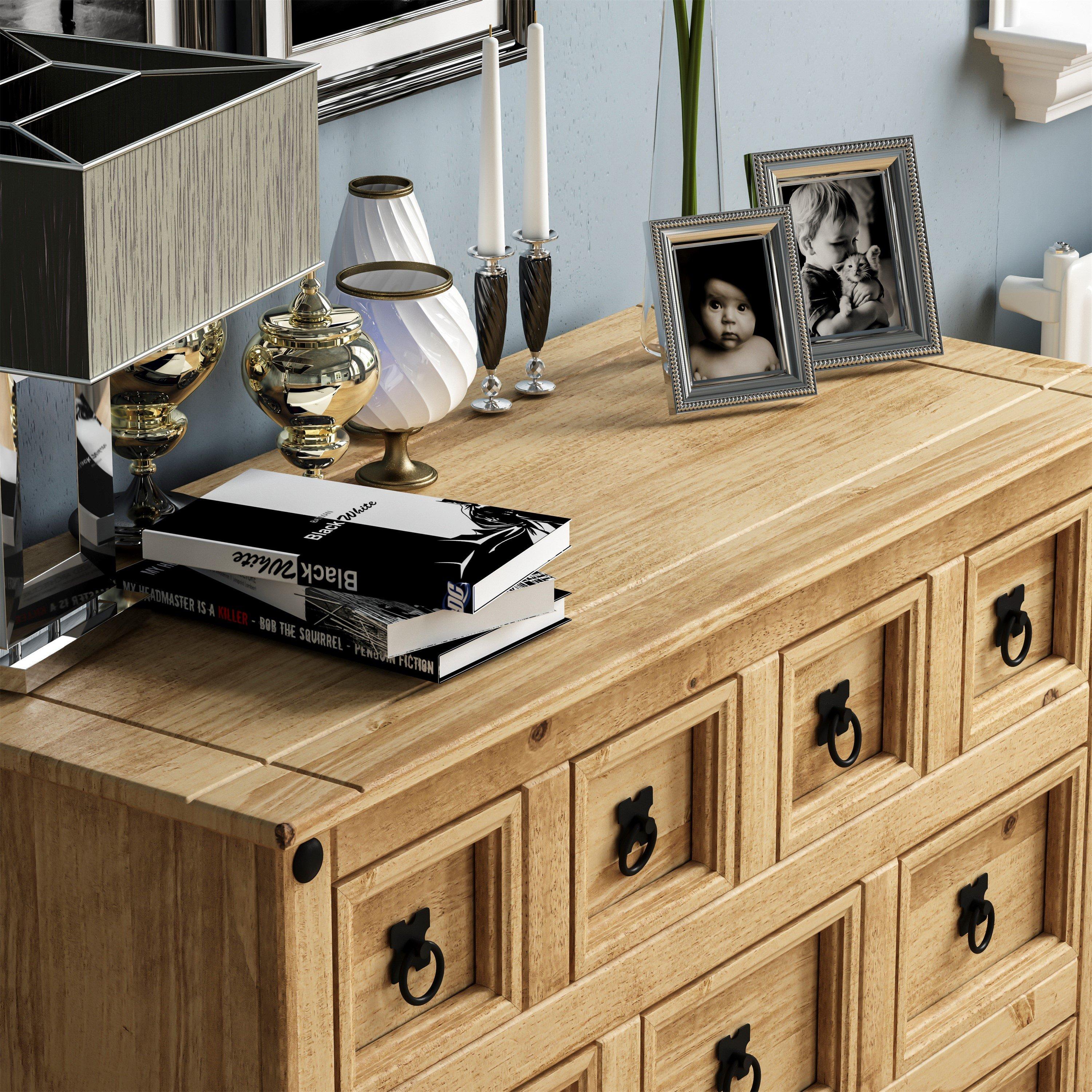 Pine - Lassic - Vida Designs Corona 4+3+2 Drawer Merchant Chest - 4