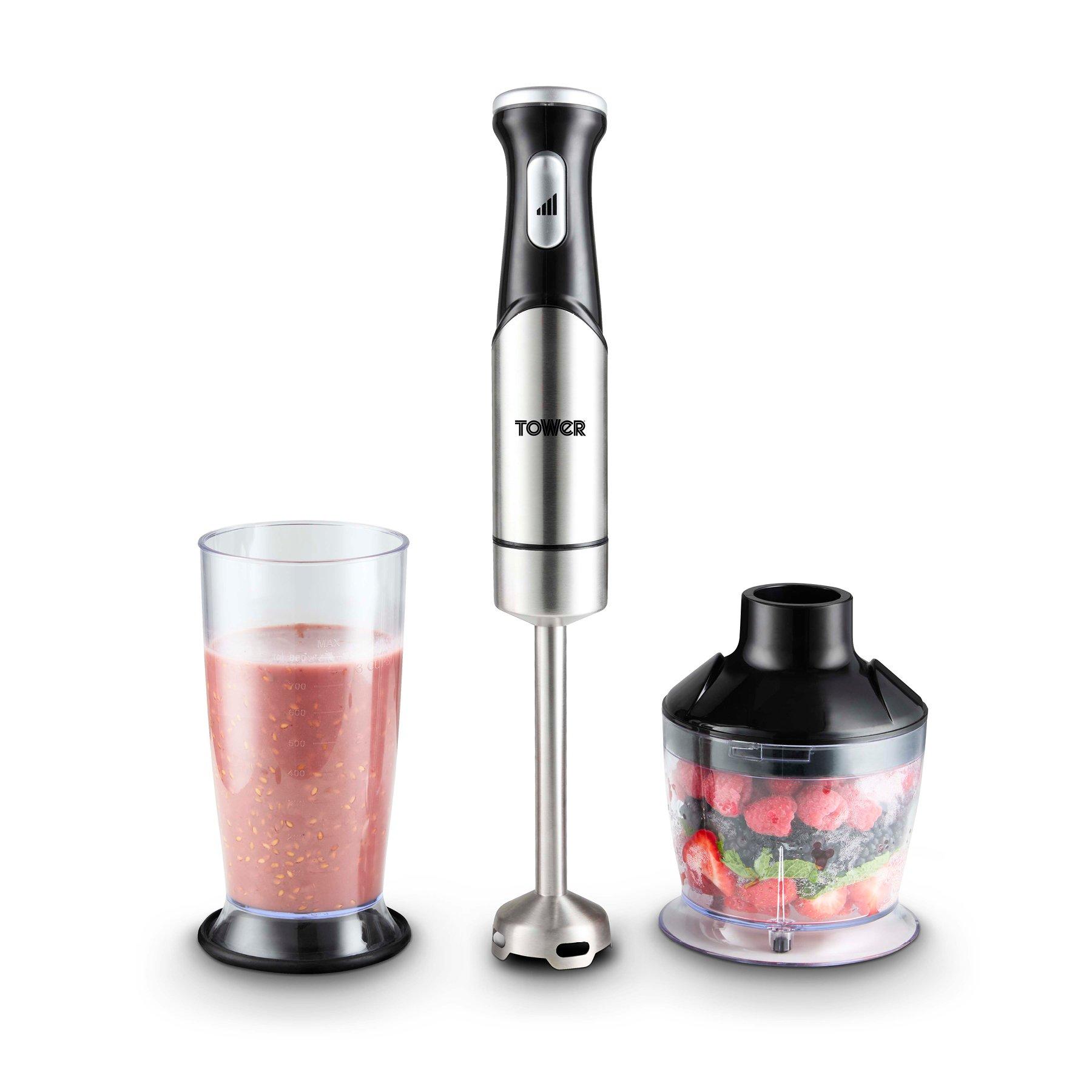Black - Tower - 3-in-1 Hand Blender - 1