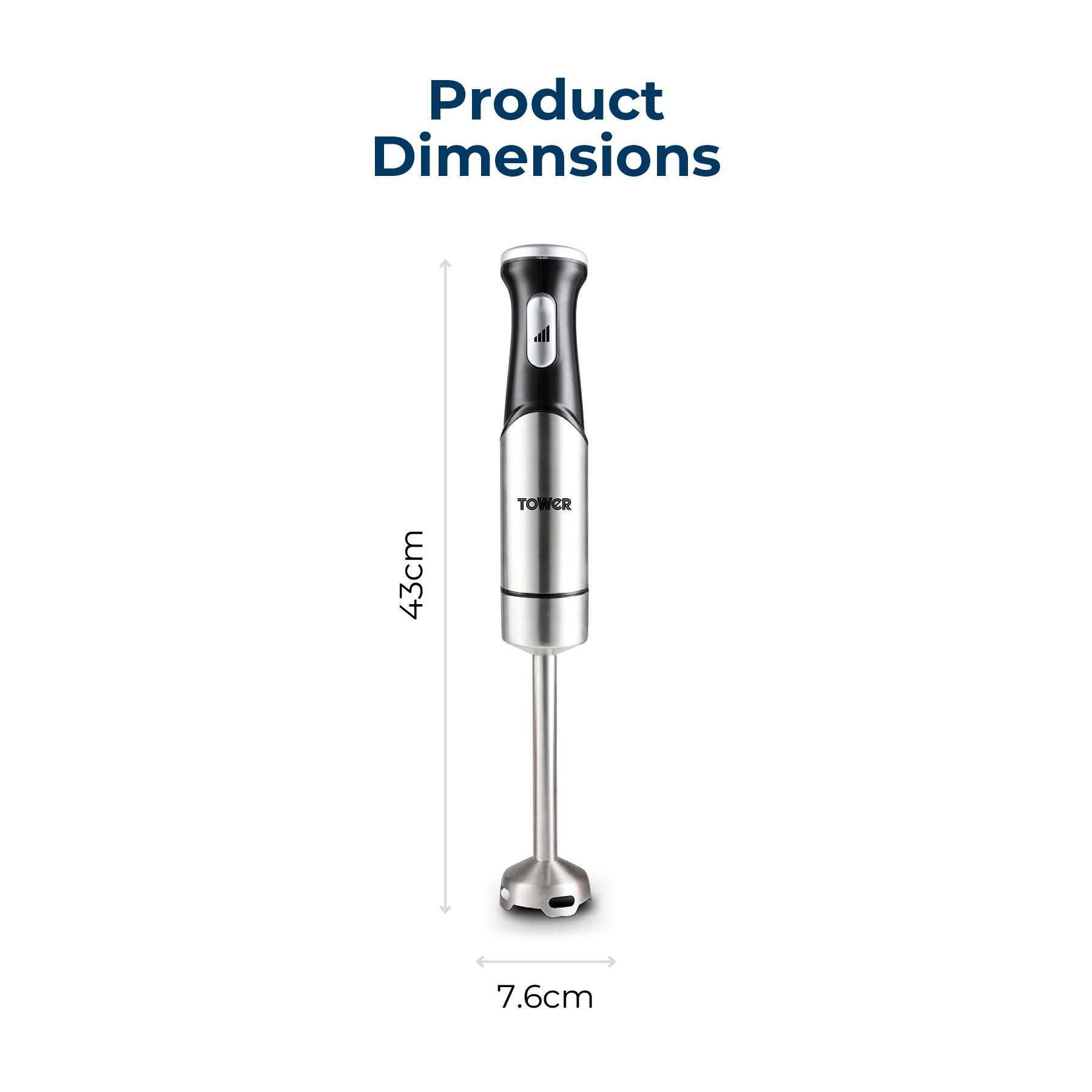 Black - Tower - 3-in-1 Hand Blender - 6
