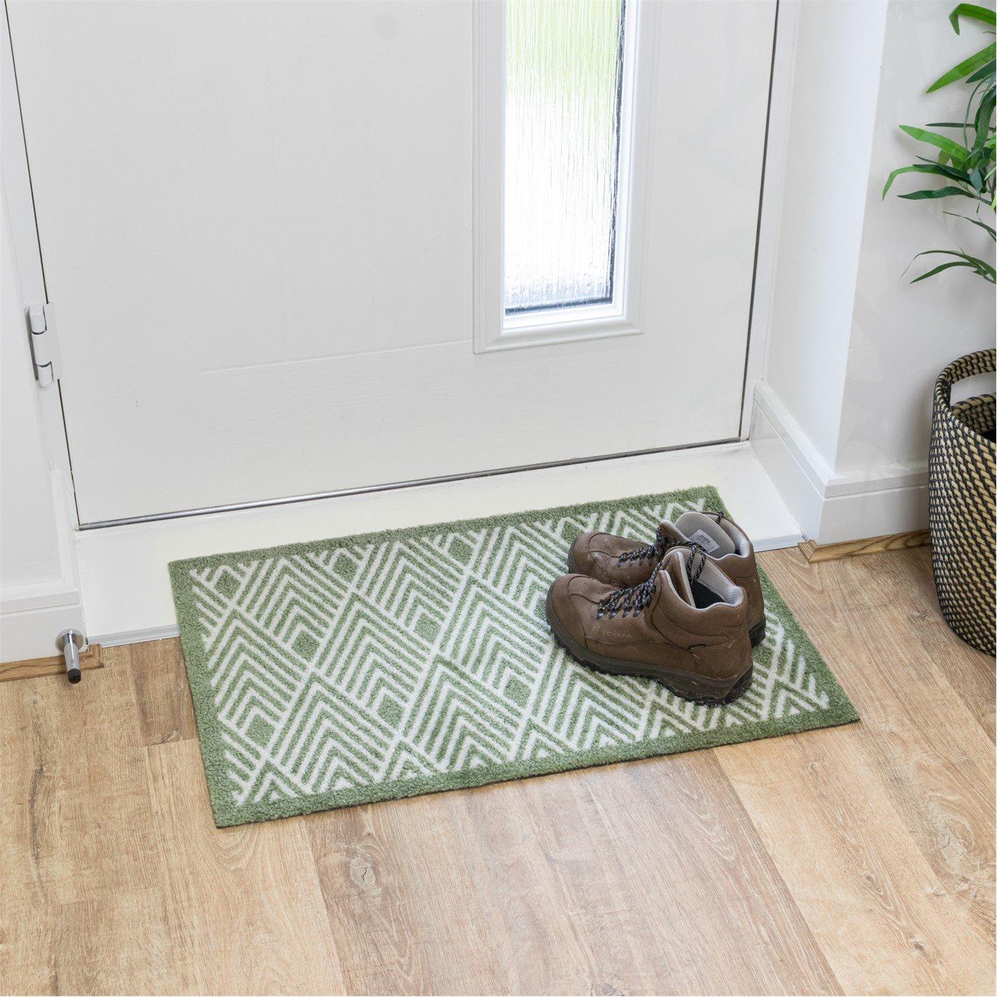 Jvl  Mega Mat Entrance Doormat Geo 50X75cm - Green