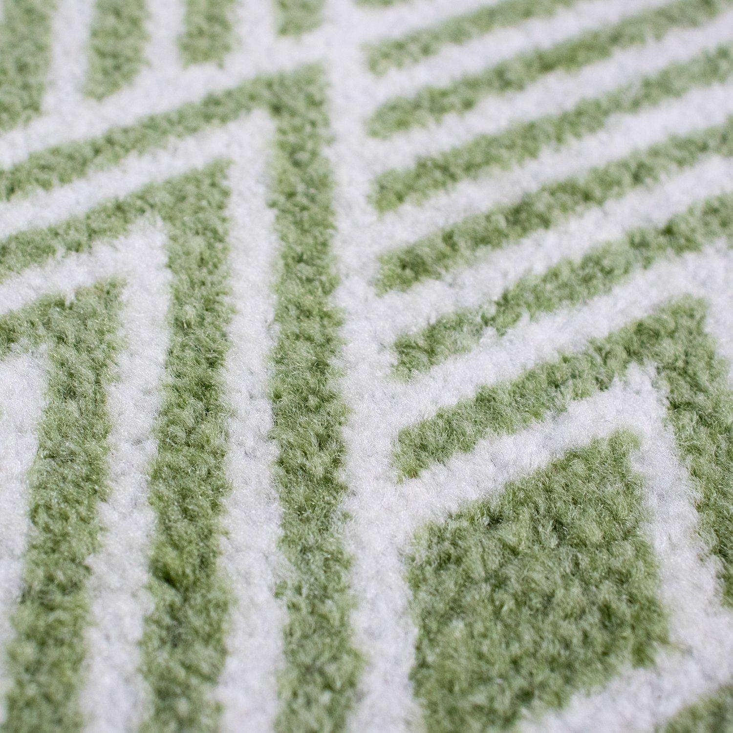 Green - JVL - Mega Mat Entrance Doormat Geo 50x75cm - 3