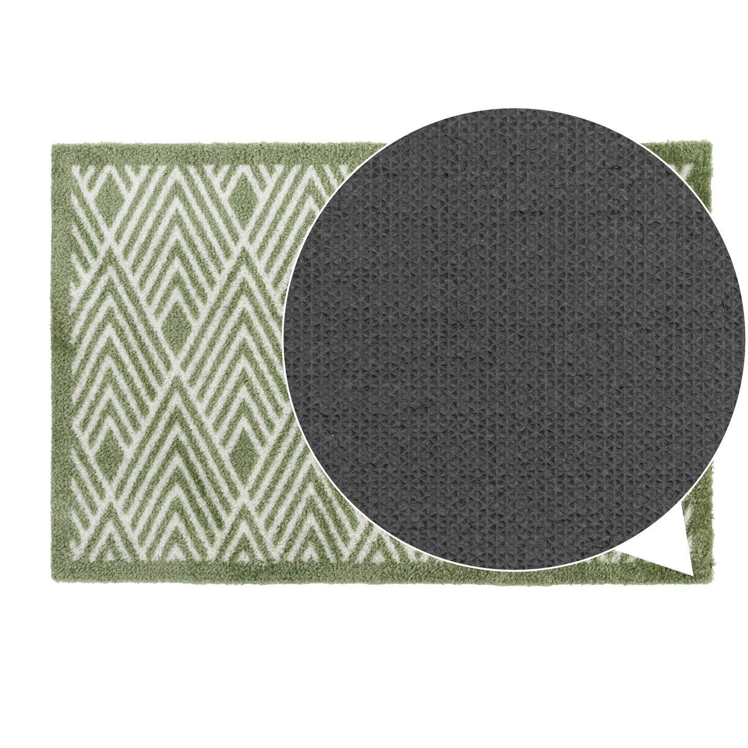 Green - JVL - Mega Mat Entrance Doormat Geo 50x75cm - 5