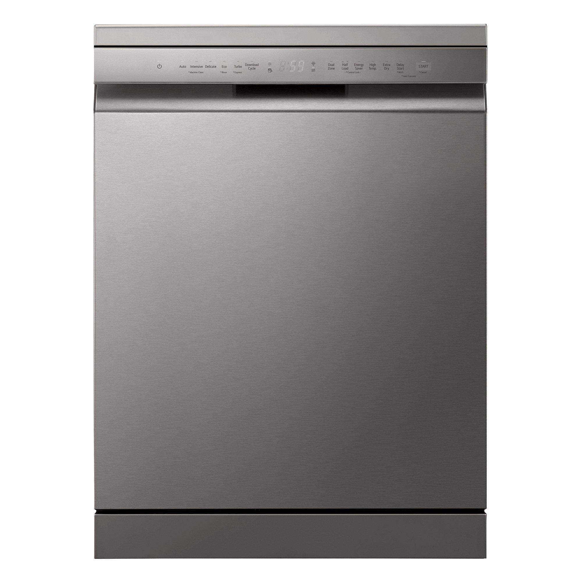 Silver - LG - DF355FP 14 Setting Auto Opening Dishwasher Silver - 1