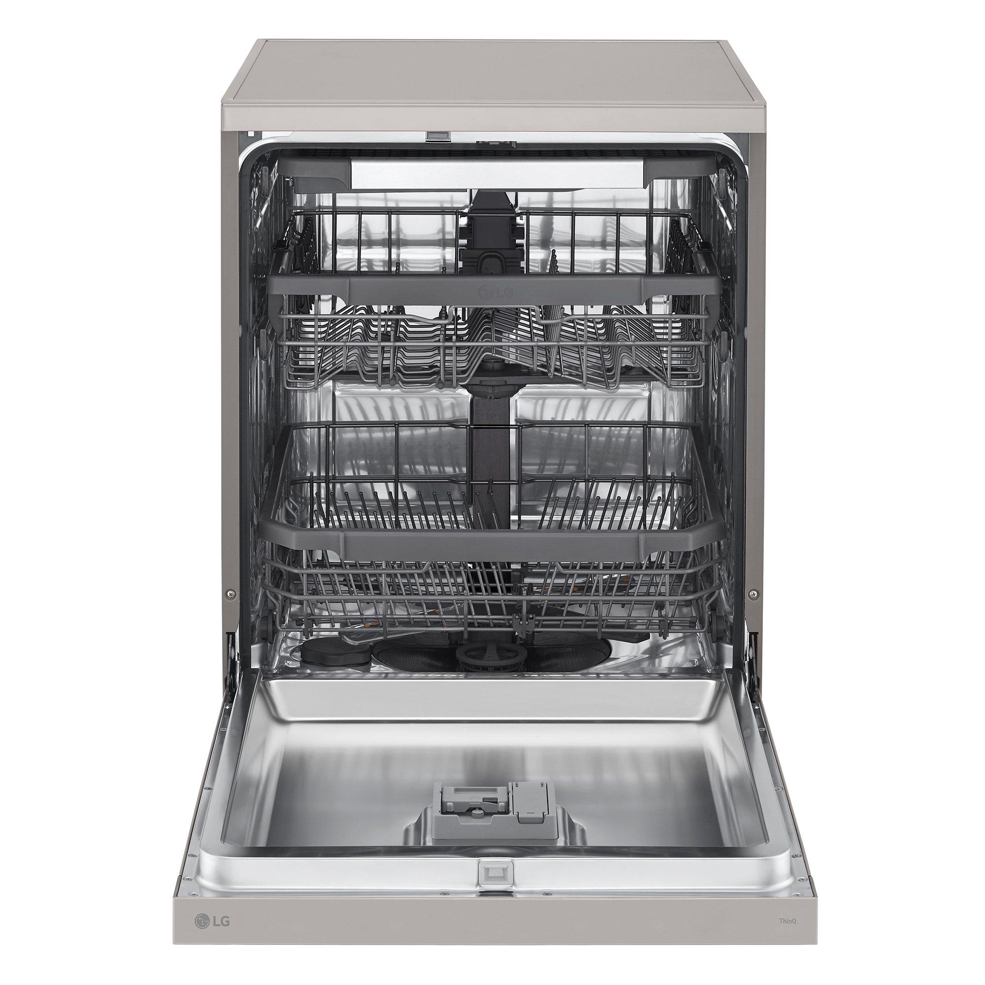 Silver - LG - DF355FP 14 Setting Auto Opening Dishwasher Silver - 2
